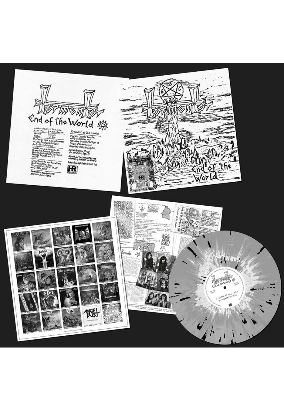 Tormentor - End Of The World Demo '84 White/Grey/Black - Splattered Mini Vinyl