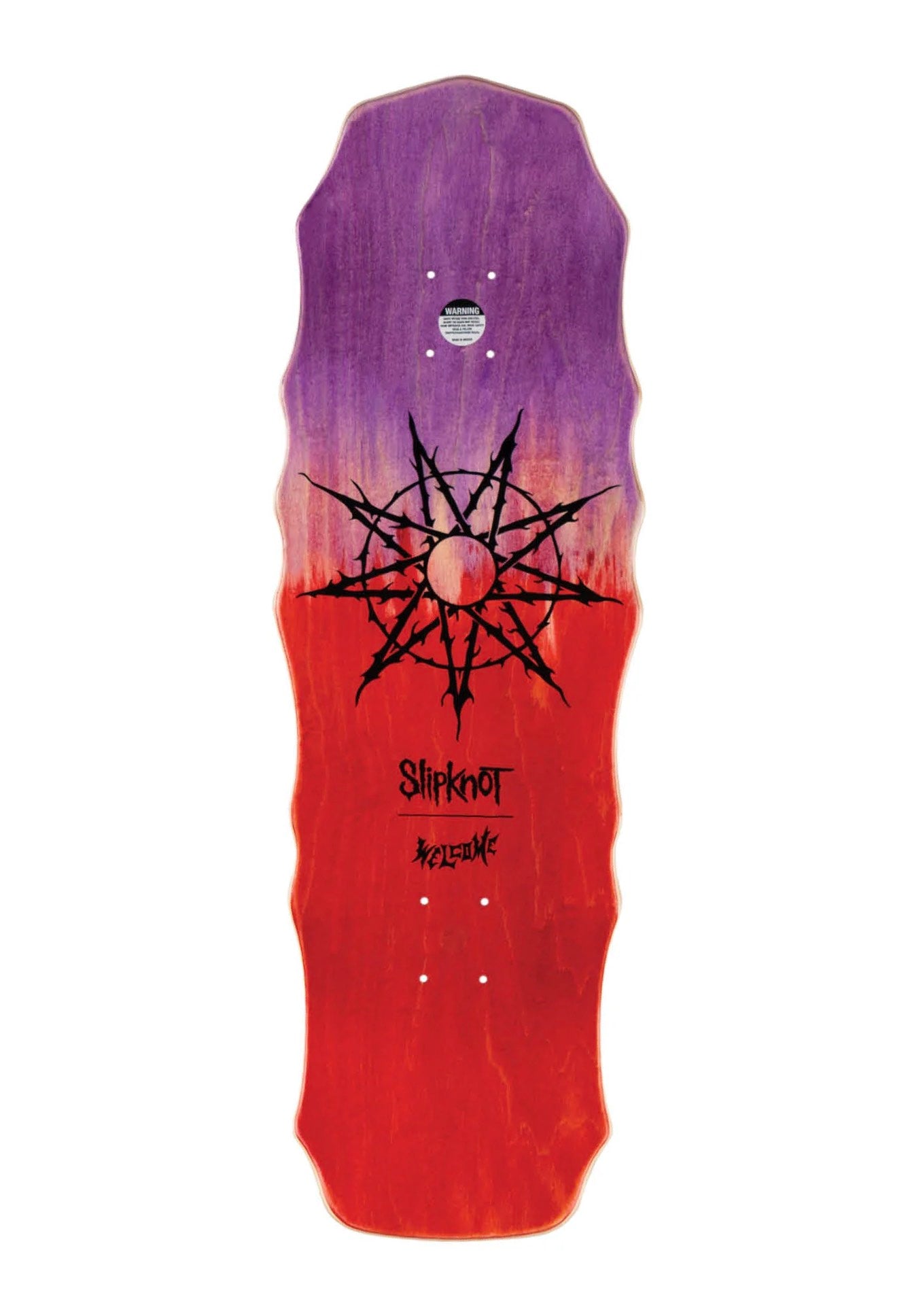 Welcome x Slipknot - Tribal S on Widow 10" Purple/Red Stain - Skate Deck | Neutral-Image