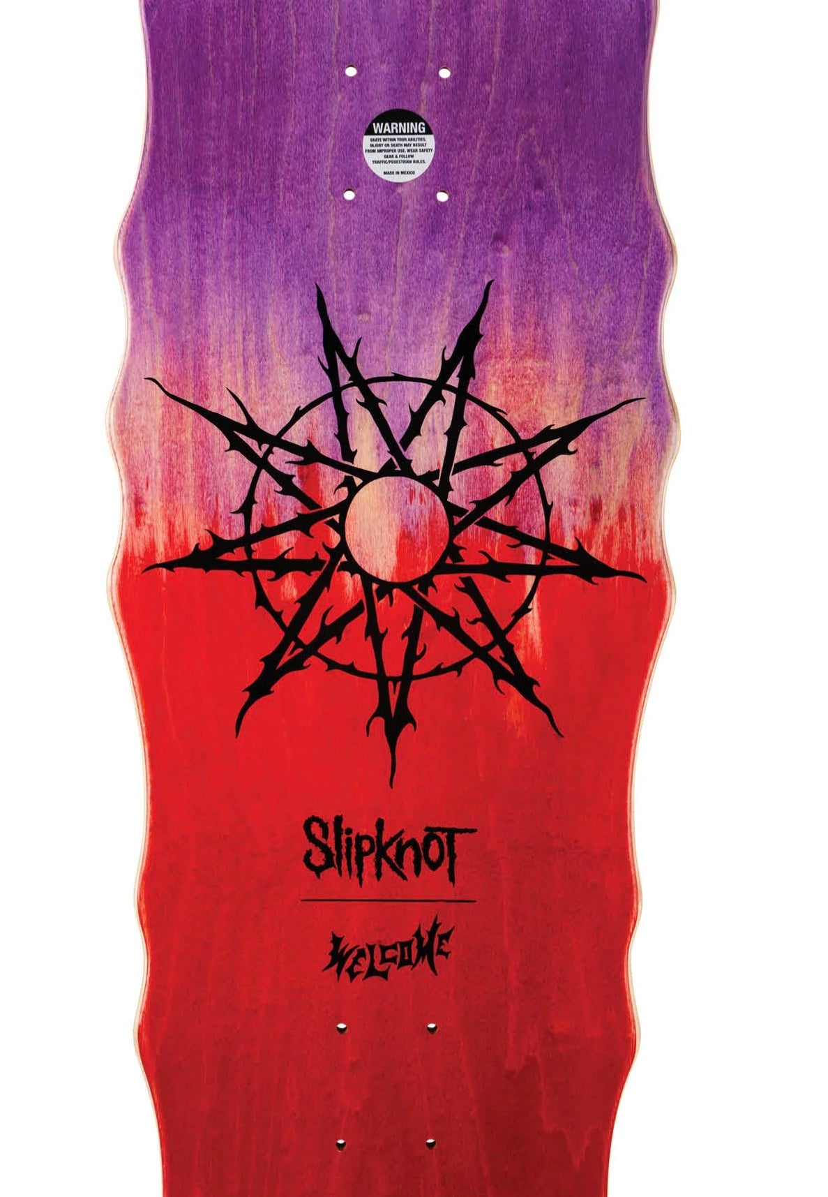 Welcome x Slipknot - Tribal S on Widow 10" Purple/Red Stain - Skate Deck | Neutral-Image