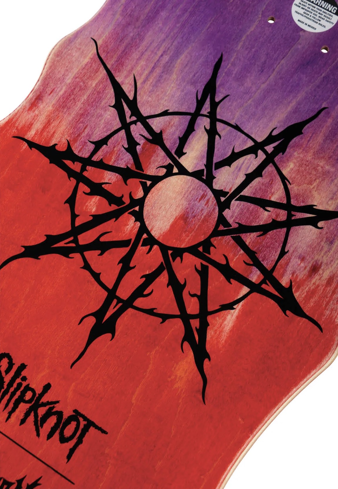 Welcome x Slipknot - Tribal S on Widow 10" Purple/Red Stain - Skate Deck | Neutral-Image