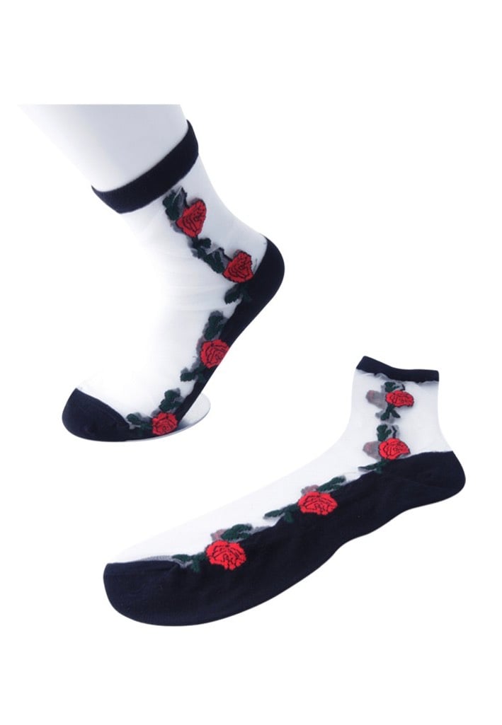 T.U.K. - Red Roses Ankle - Socks