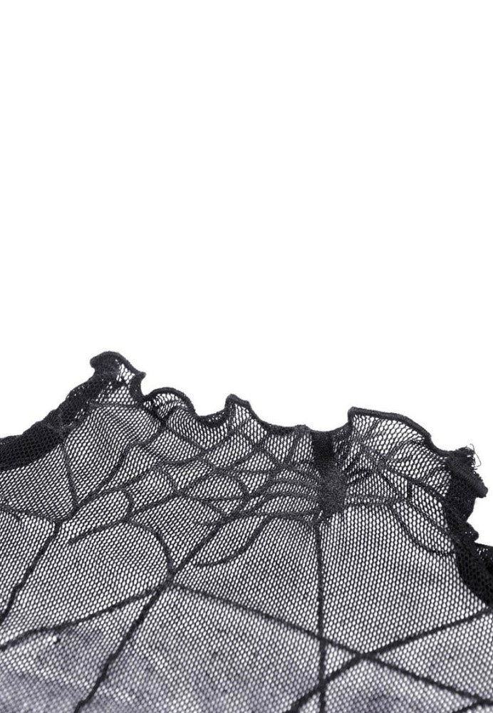 Dark In Love - Punk Spider Mesh Exaggerated Sleeves - Top | Women-Image