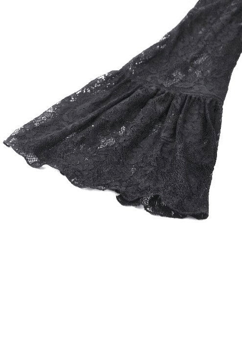 Dark In Love - Gothic Dark Lace Sexy Deep V-Neck - Top | Women-Image