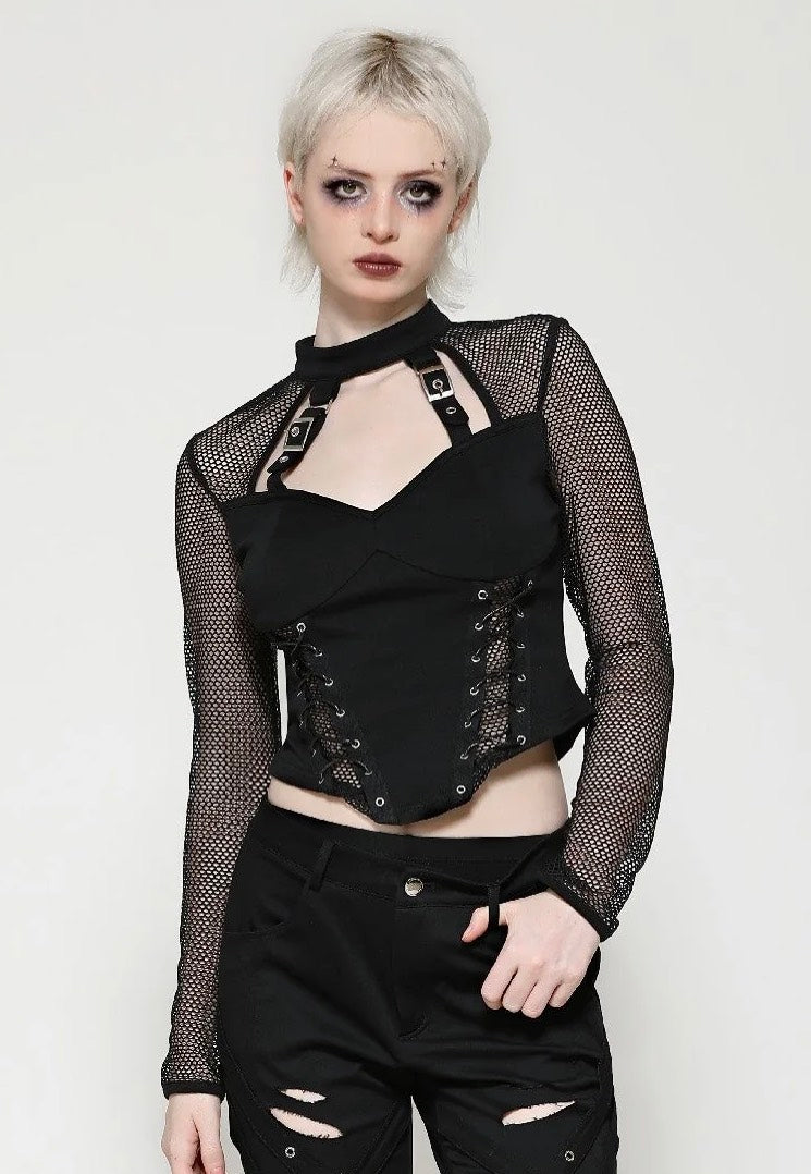 Dark In Love - Punk Dark Studded - Longsleeve | Women-Image