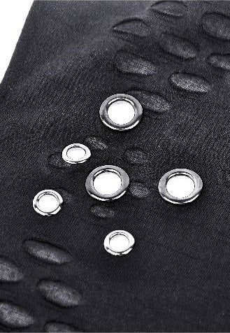 Dark In Love - Punk Back Cutout Star Shaped Distressed - Longsleeve | Women-Image