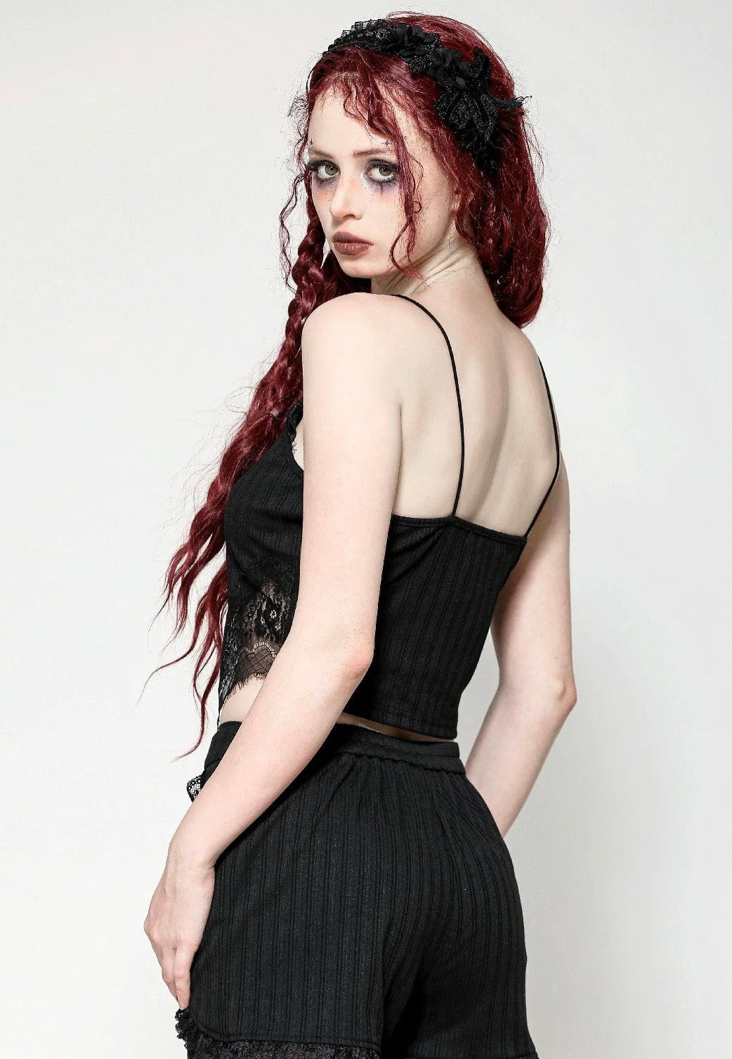 Dark In Love - Gothic Black Sexy Camisole - Top | Women-Image