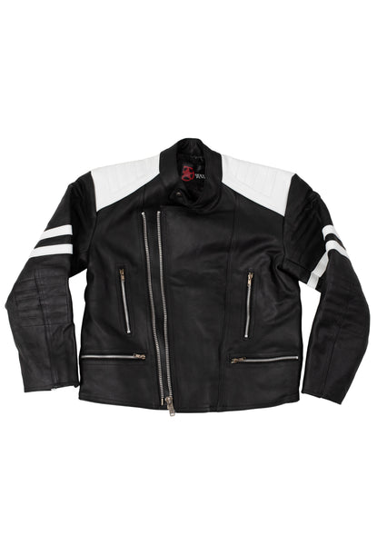 ★関税込★NASTYFANCYCLUB★BLOCK PANEL LEATHER JACKET★ ○NASTYFANCYCLUB○BLOCK PANEL LEATHER JACKET 人気