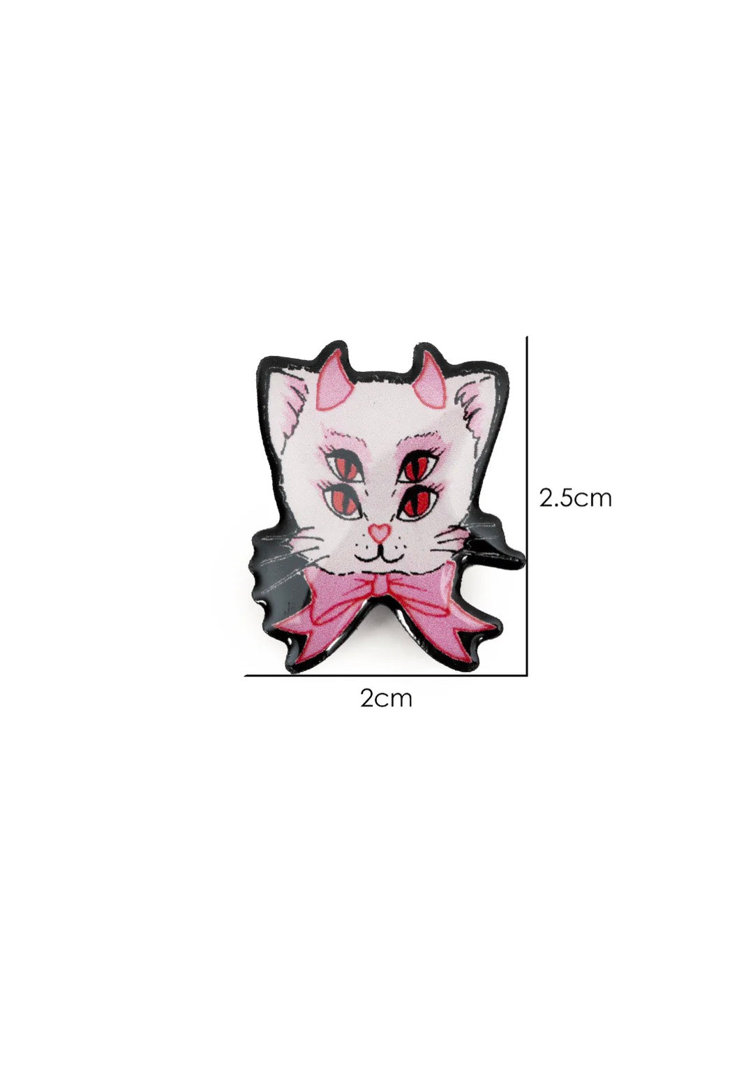 Hellbunny - 3 Eyed Kitty Multi  - Pin | Neutral-Image