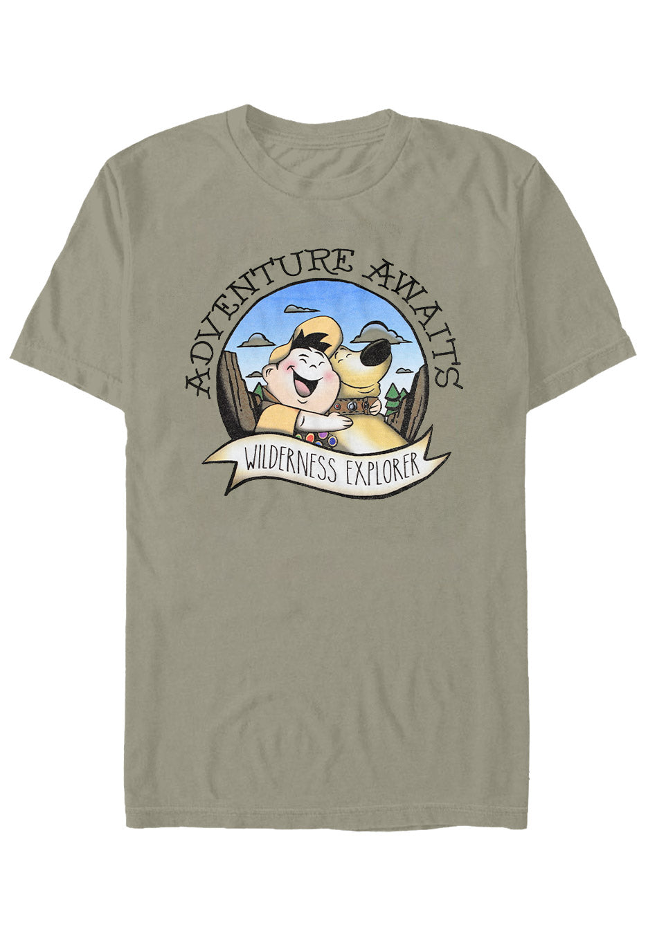 Up - Russell & Dug Khaki - T-Shirt | Neutral-Image