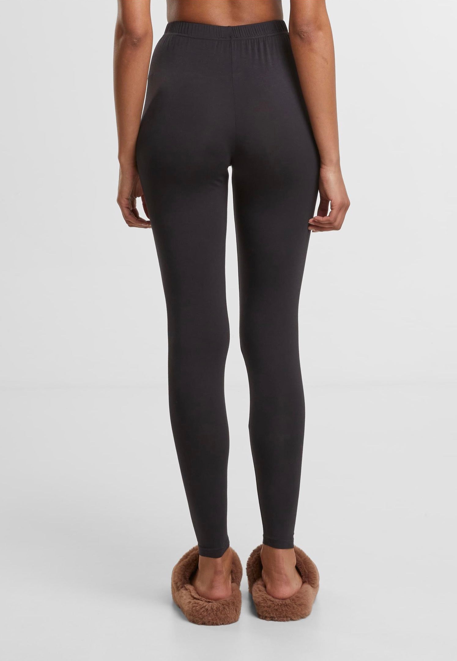 Urban Classics - Ladies Bamboo Pack Of 2 Black+Black - Leggings | Women-Image