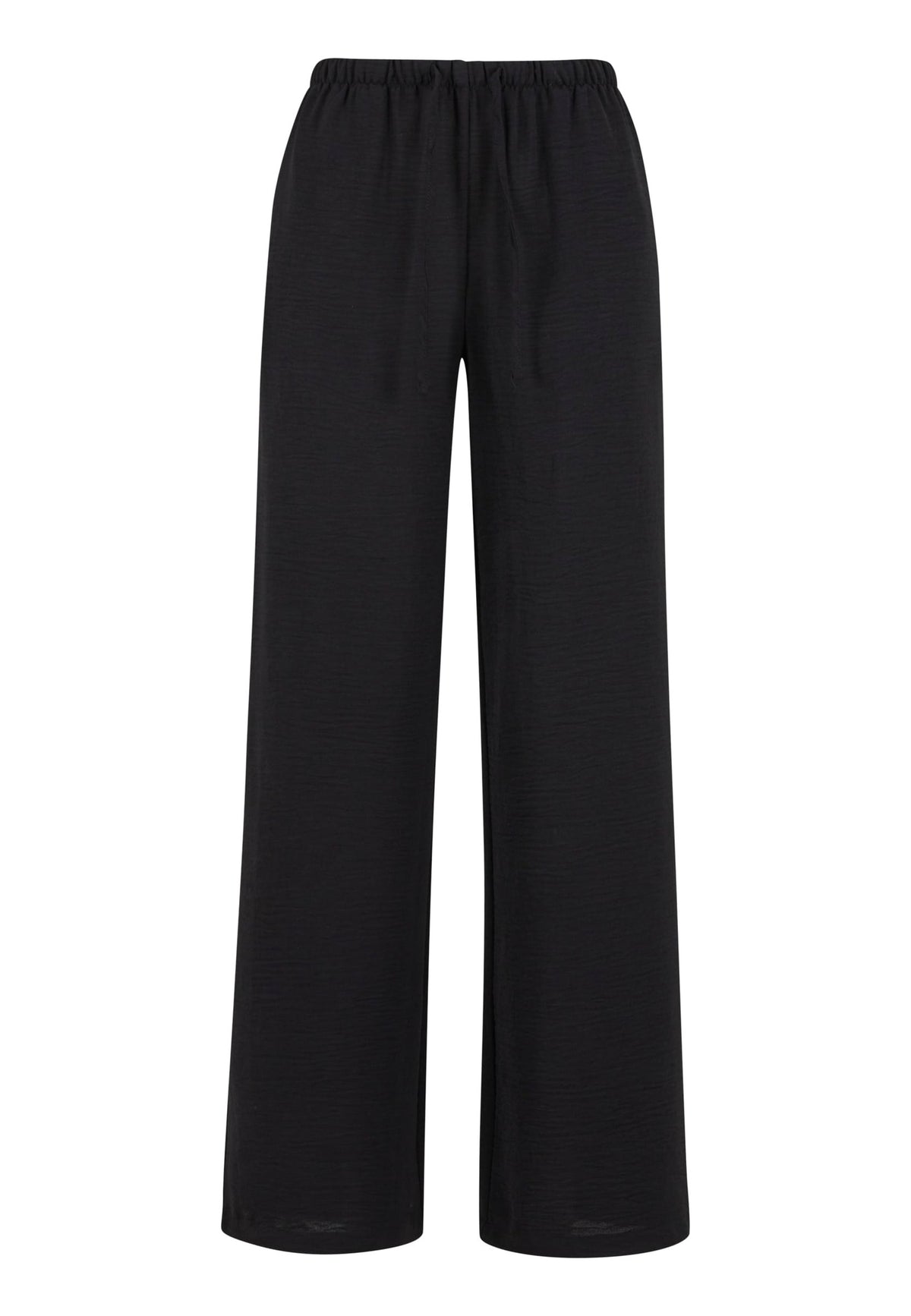 Urban Classics Ladies Structured Wideleg Black Pantalones