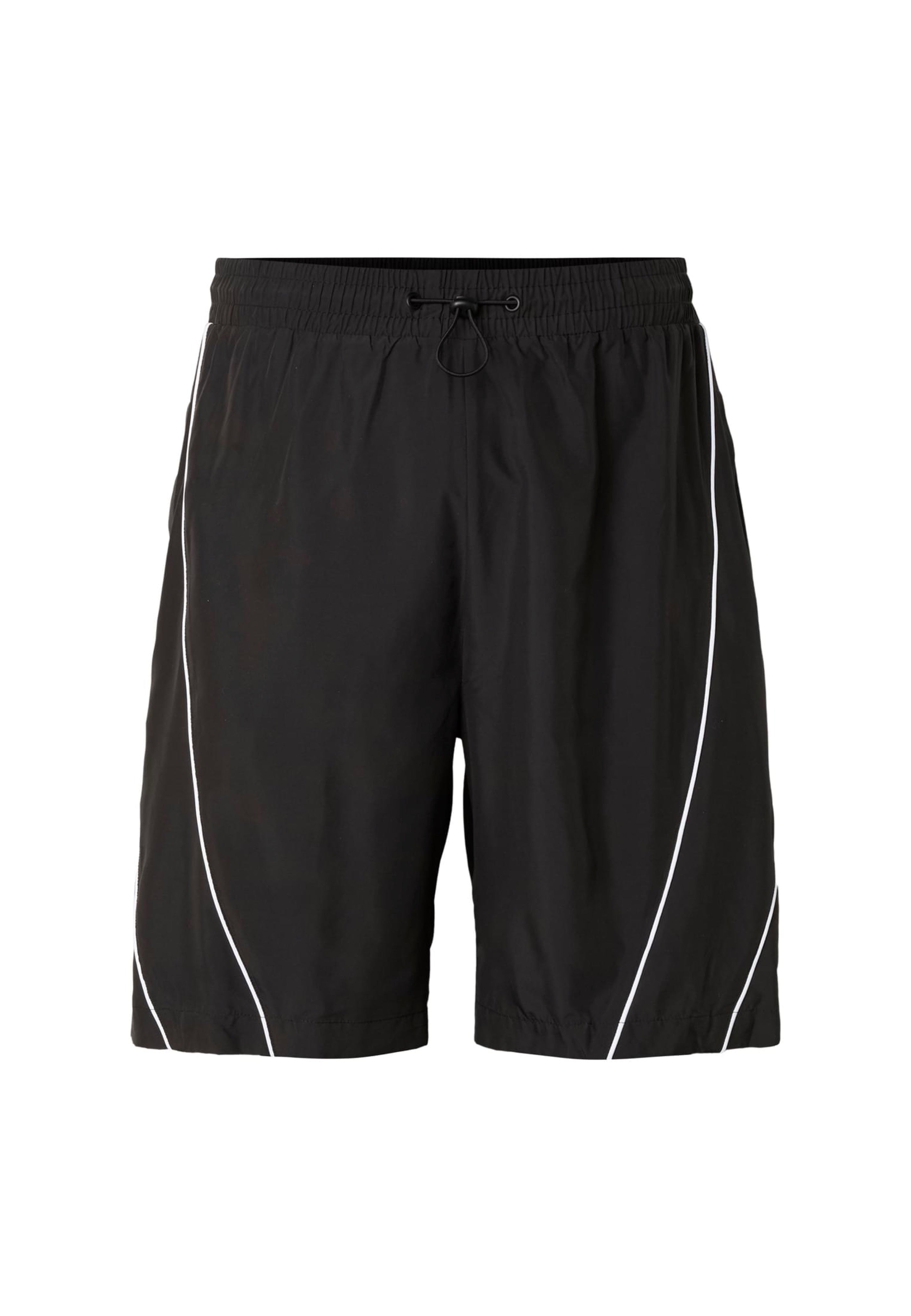 Urban Classics Piping Track Black Shorts