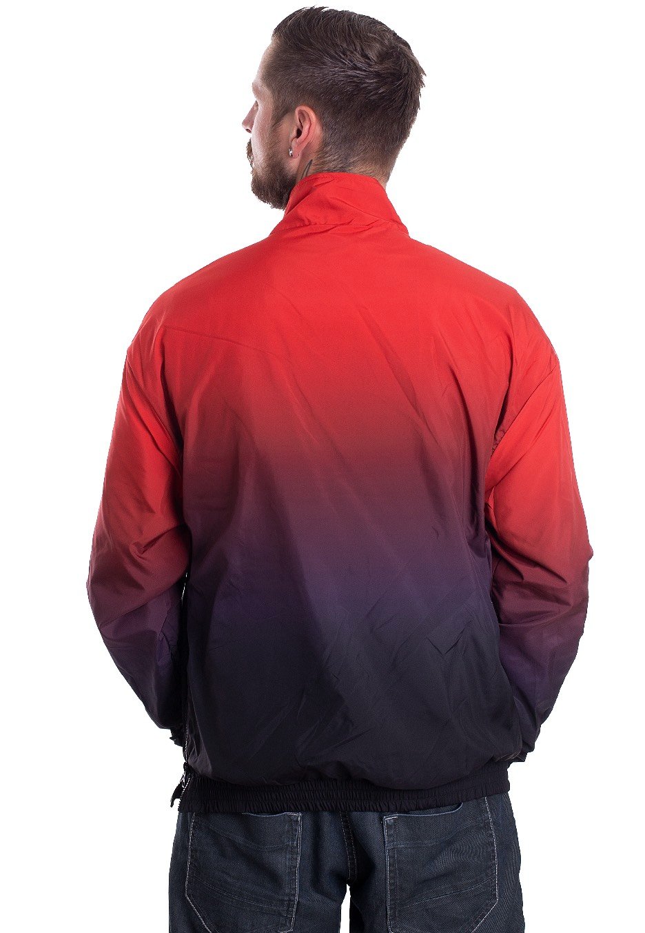 Urban Classics - Gradient Pull Over Jacket Black/Red - Jacket