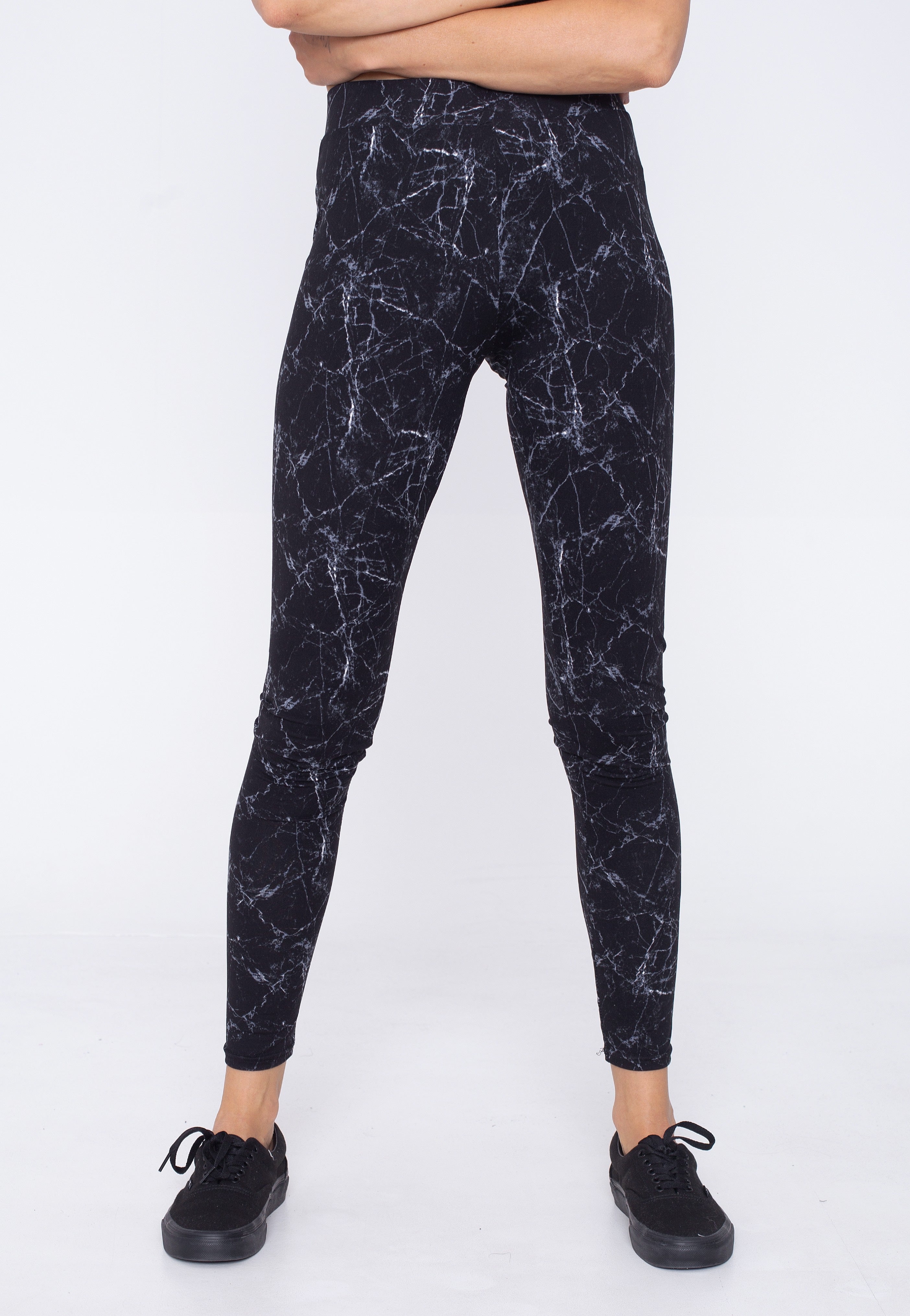 Urban Classics - Ladies Soft Aop Blackmarble - Leggings | Women-Image