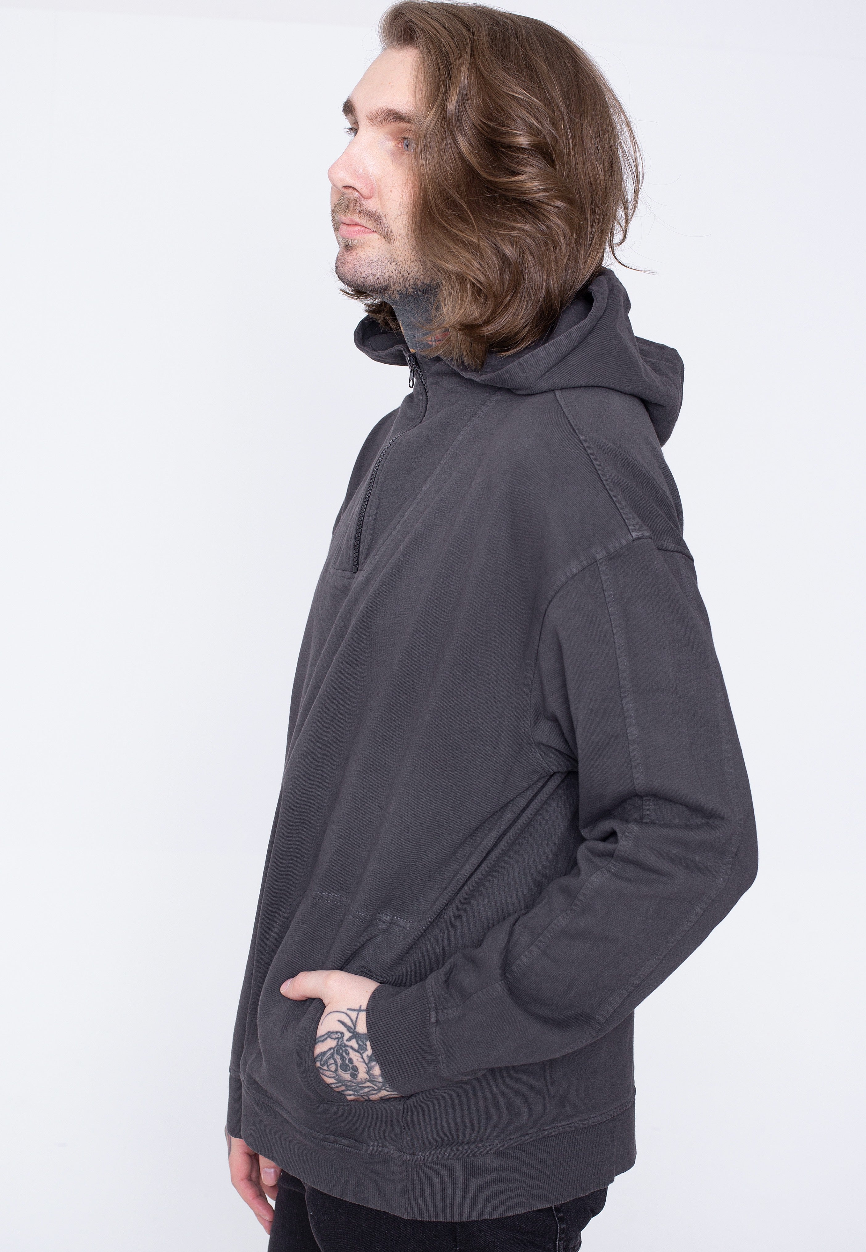 Urban Classics - Overdyed Camp Blackbird - Hoodie