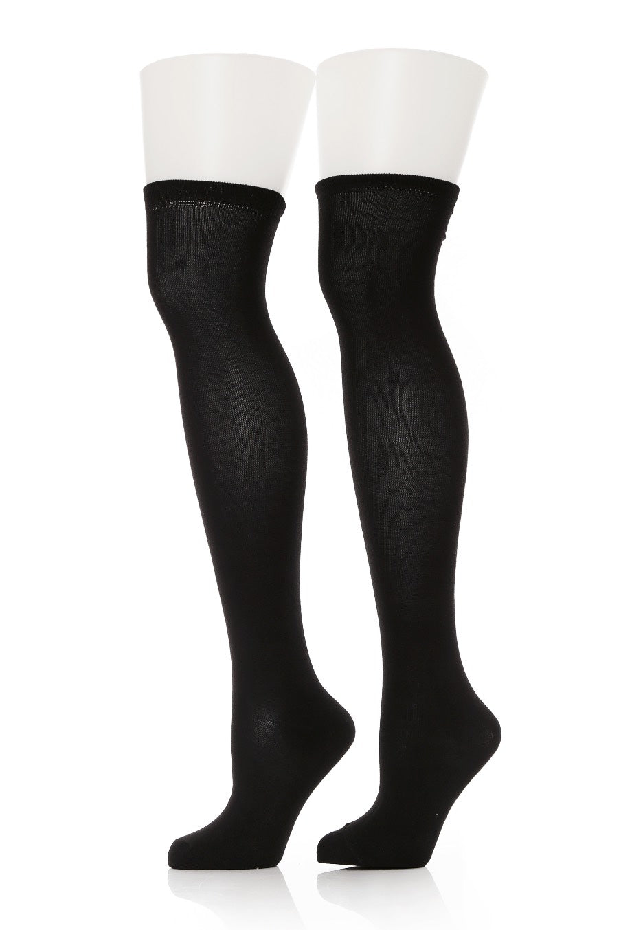 Urban Classics - Overknee 2-Pack Black/Black & Black/Grey - Socks | Women-Image