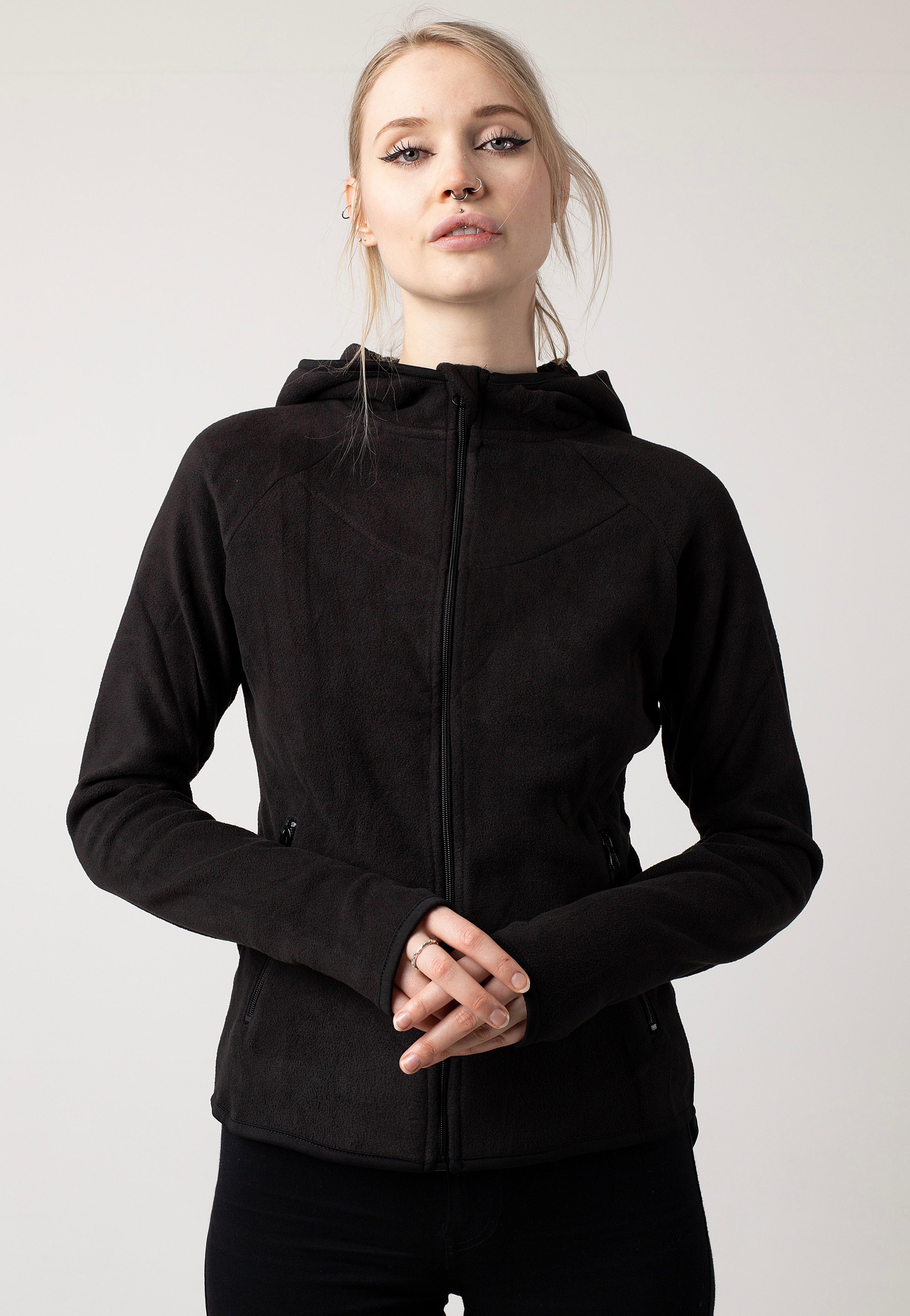 Urban Classics - Polar Fleece Black - Zipper | Women-Image