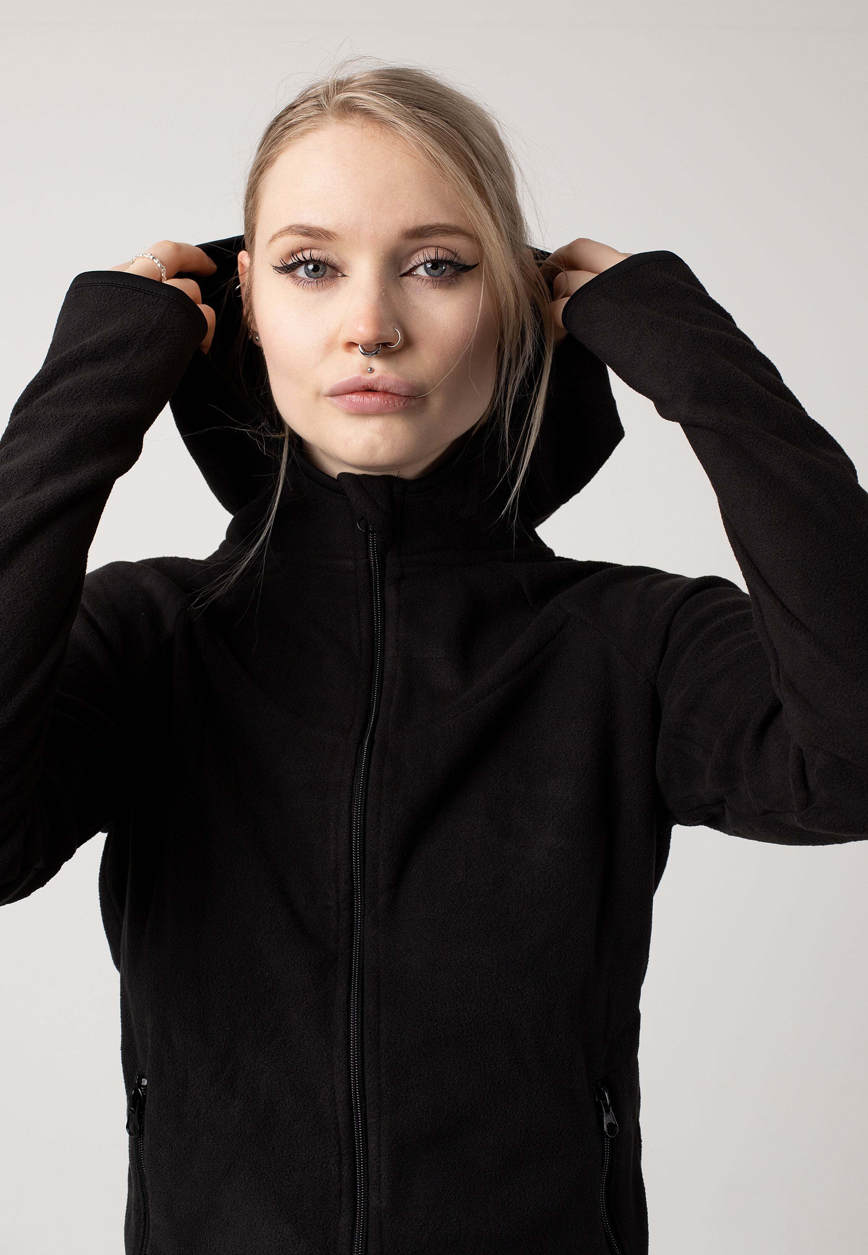 Urban Classics - Polar Fleece Black - Zipper | Women-Image