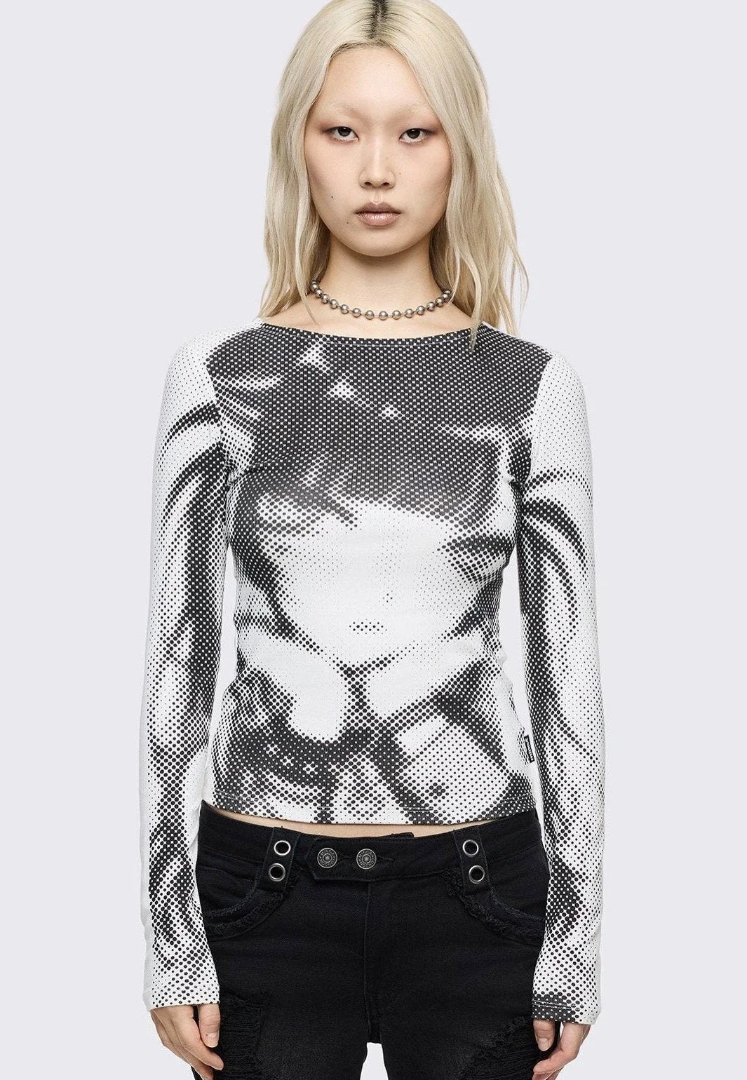 Minga London - UwU Warning White - Top | Women-Image