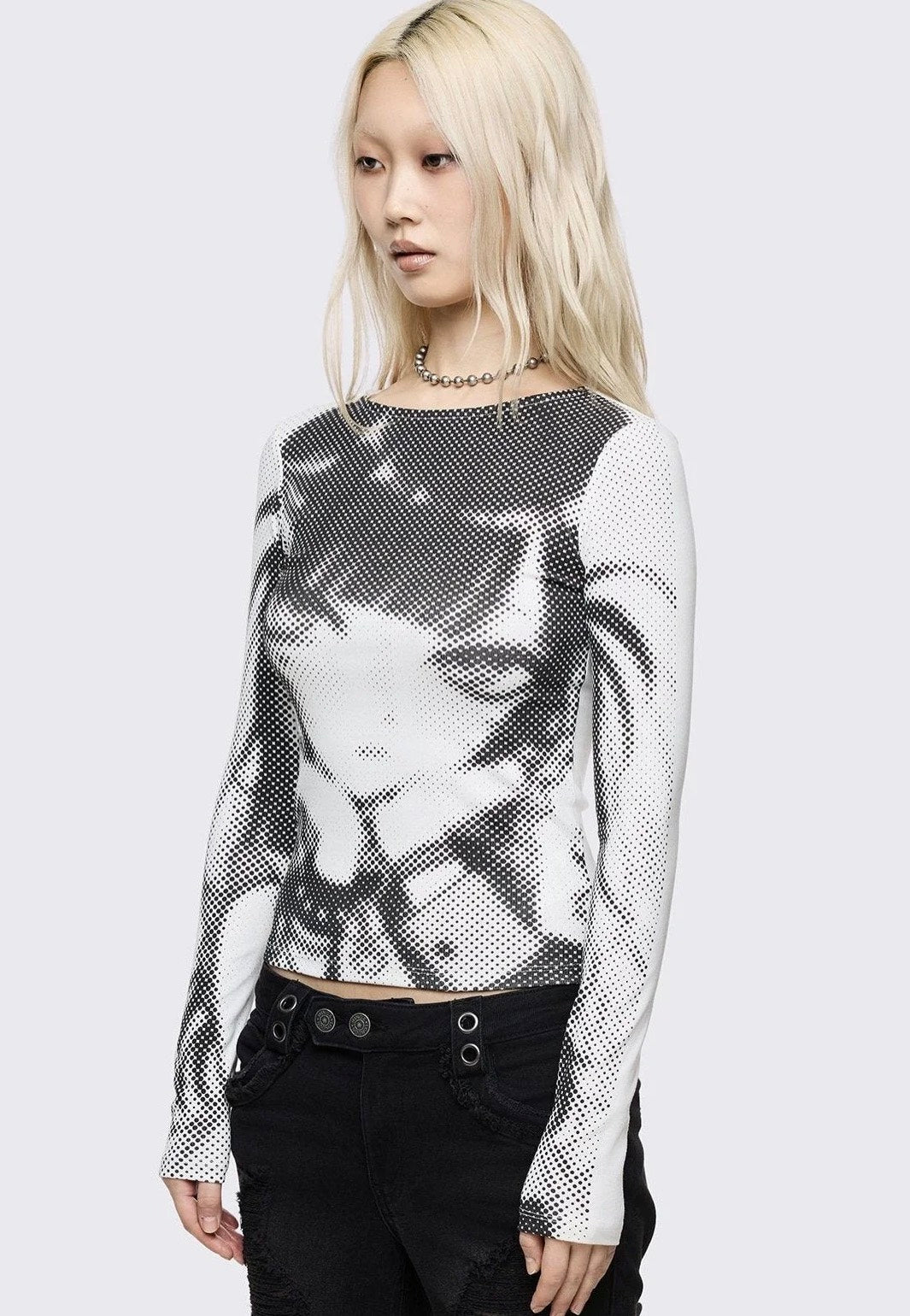 Minga London - UwU Warning White - Top | Women-Image