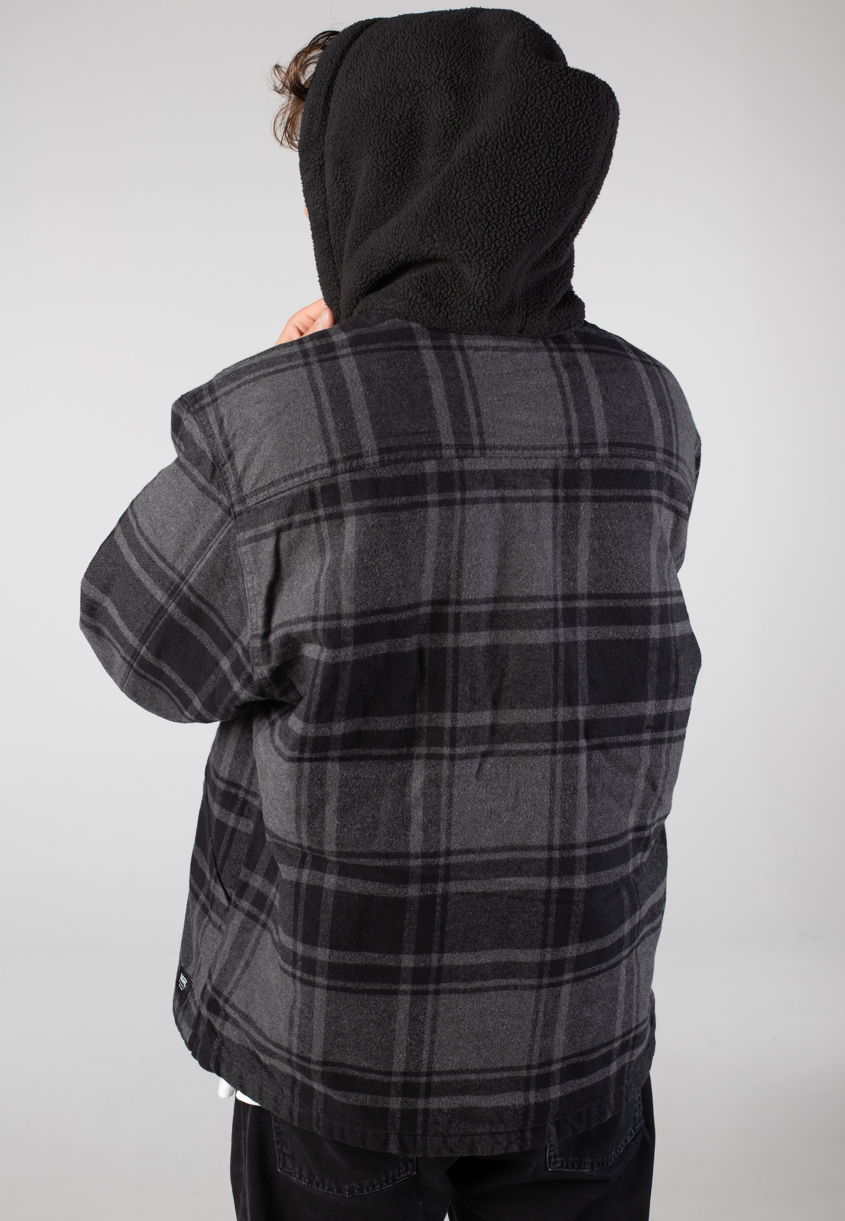 Vans - Piedmont Hooded Plaid Black/Asphalt Heather - Jacket | Men-Image
