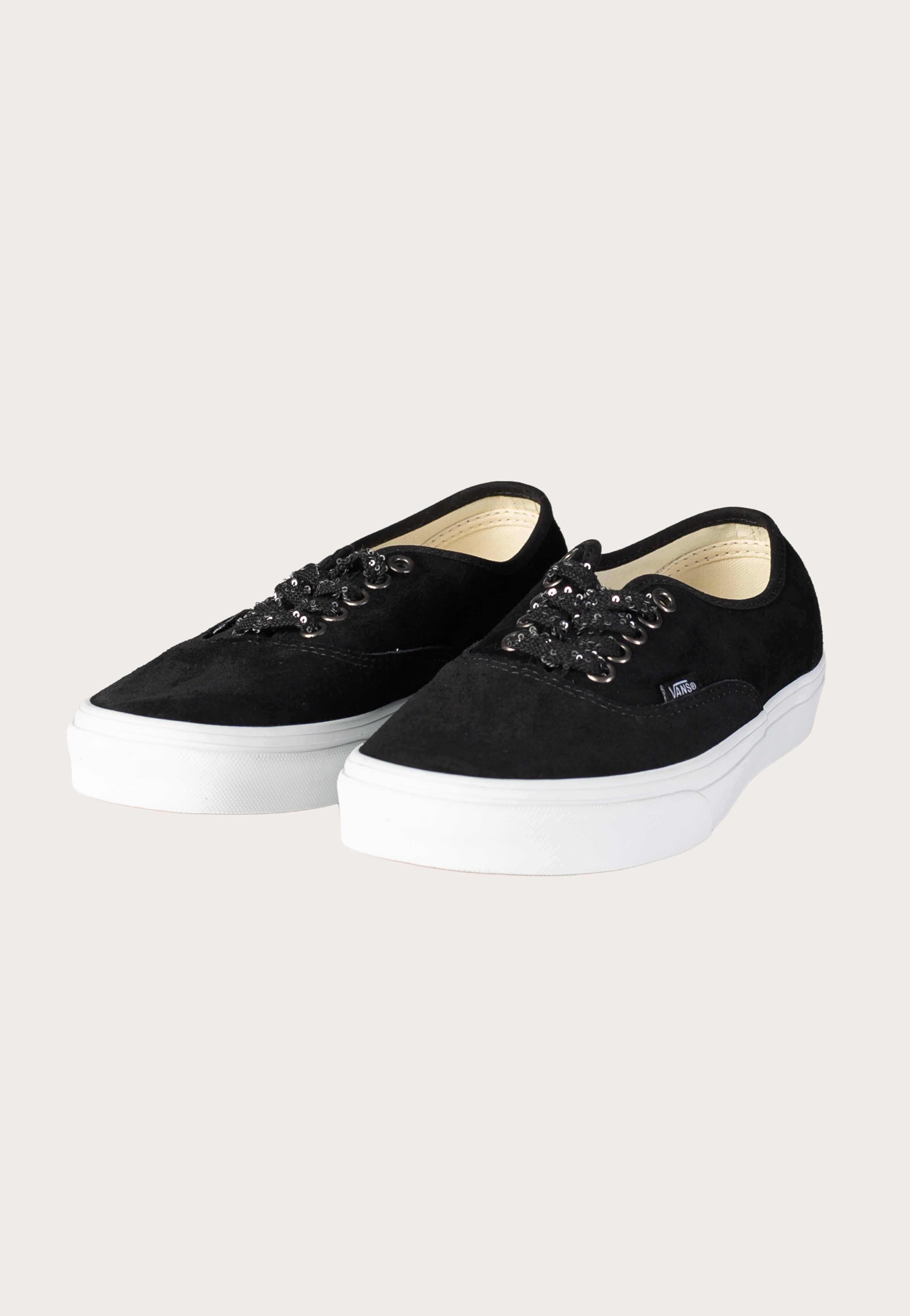 Vans - Authentic Shine Lace Black/True White - Girl Shoes | Women-Image