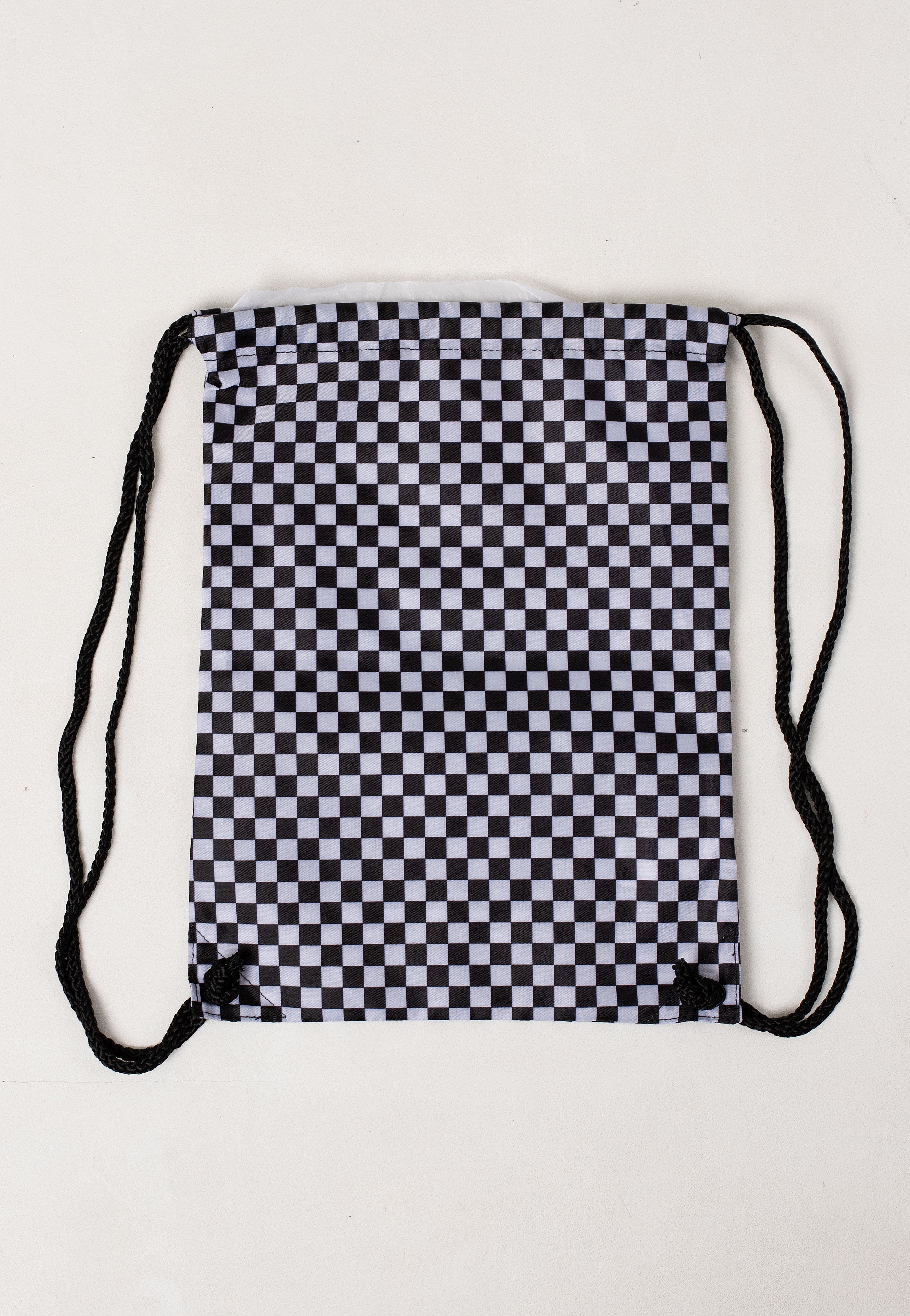 Vans checkerboard drawstring bag top