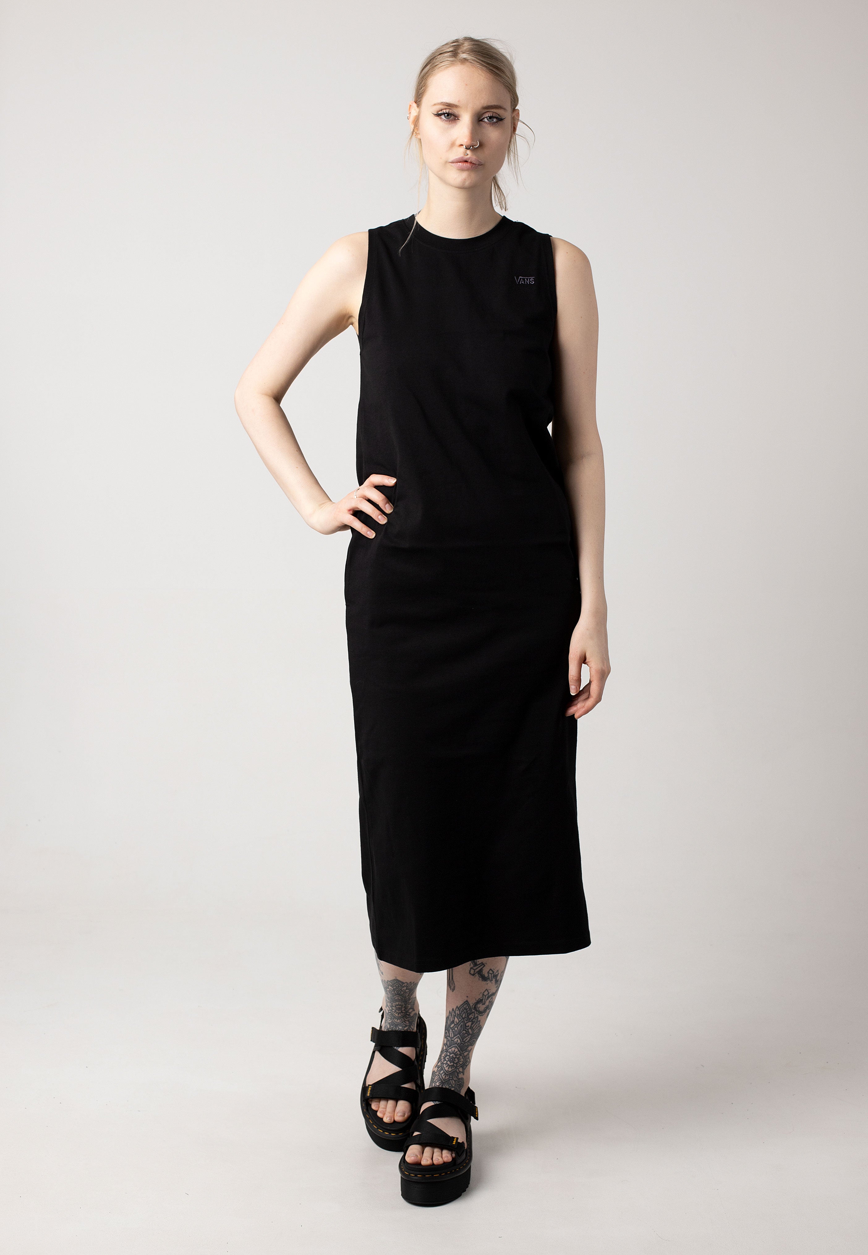 Vans - Left Chest Maxi Black - Dress | Women-Image