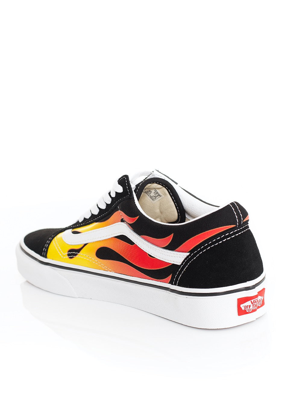 Vans - Old Skool (Flame) Black/Black/True White - Shoes | Neutral-Image