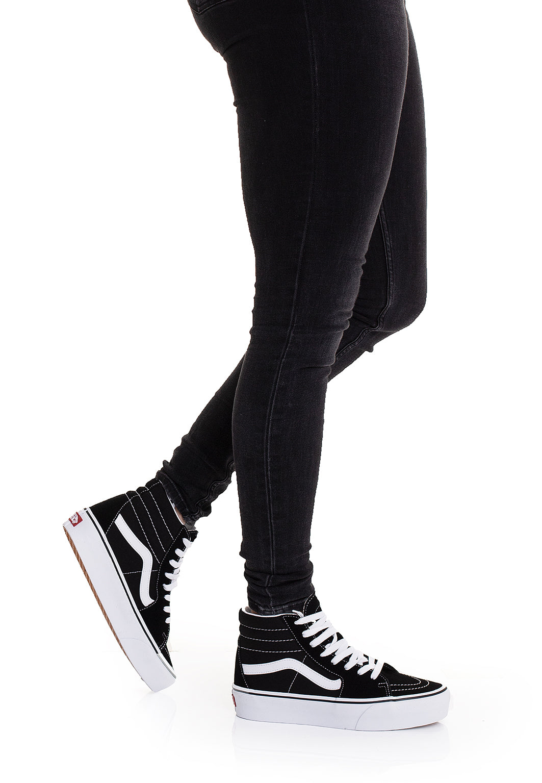 Vans - Sk8 Hi Platform 2.0 Black/True White - Girl Shoes | Women-Image