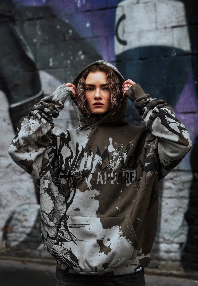 Stay Cold Apparel - Veins Of Velvet Heavy Oversized Grey - Hoodie