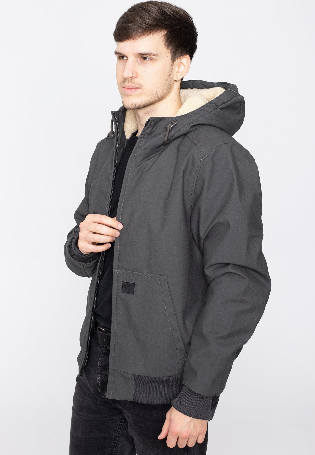 Vintage Industries Datton Grey Chaqueta