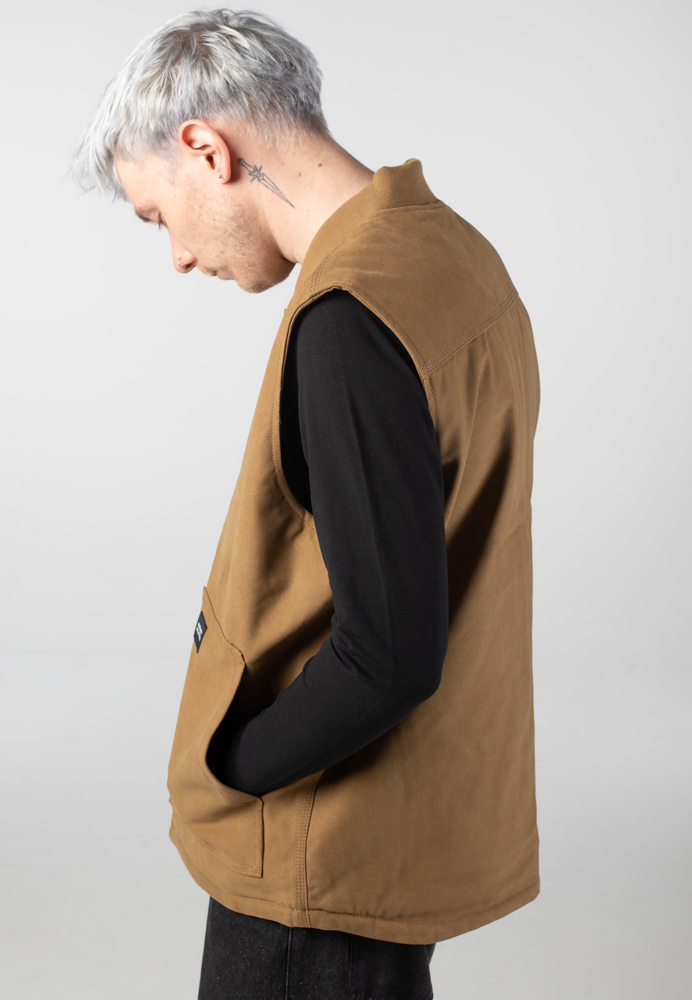 Vintage Industries - Hallet Bodywarmer Dark Tan - Vest | Men-Image