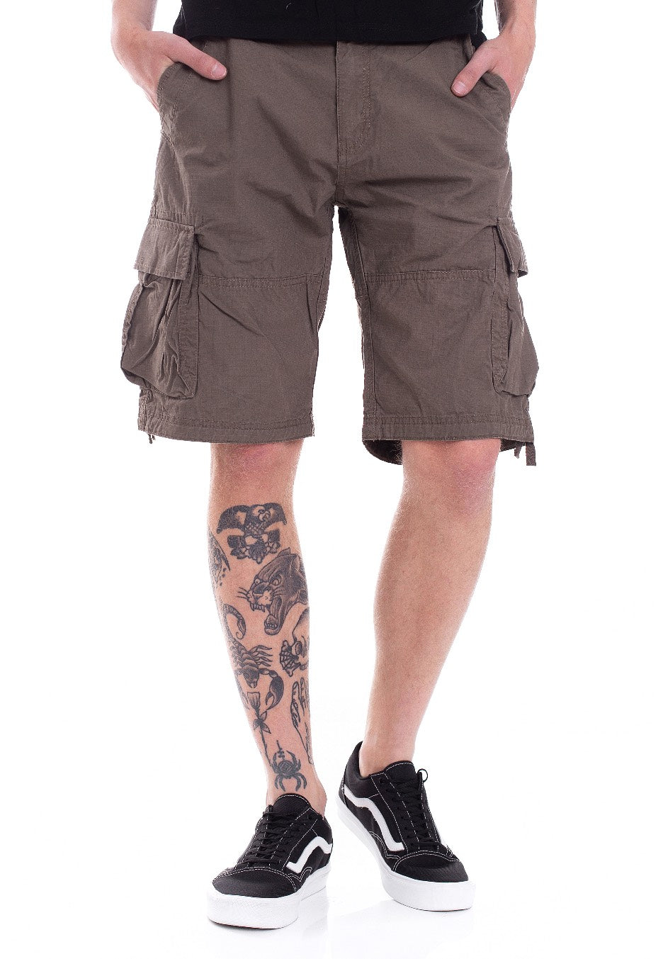 Vintage Industries - Terrance Dark Khaki - Shorts