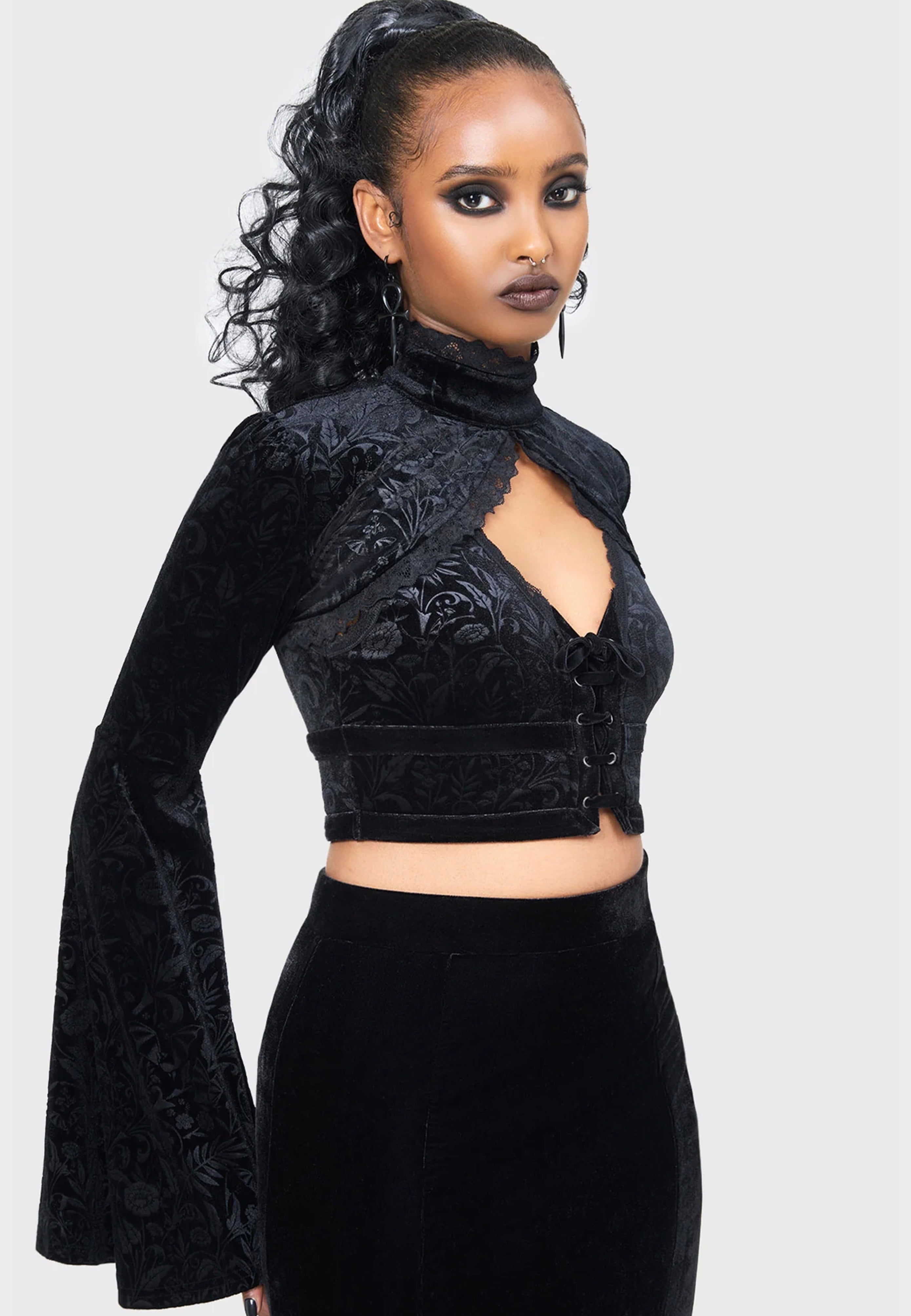 Killstar x Moonbloom - Vipers Nest Black - Bra | Women-Image