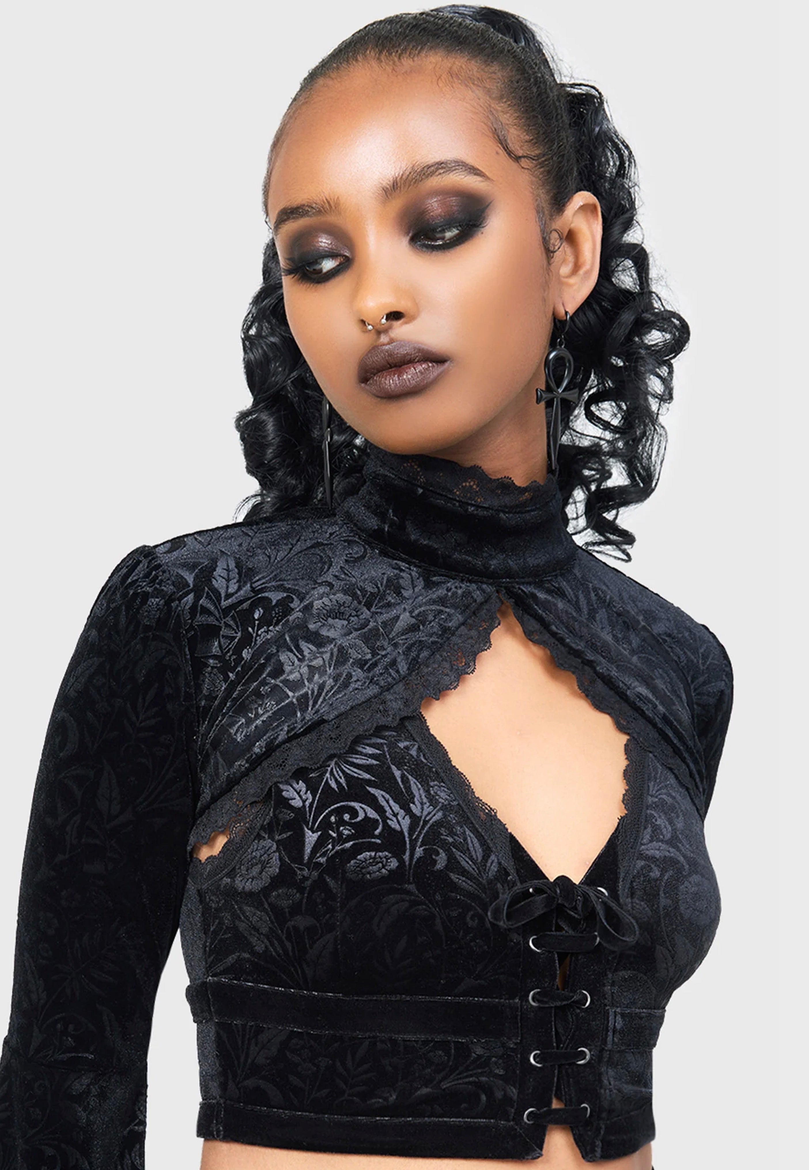 Killstar x Moonbloom - Vipers Nest Black - Bra | Women-Image