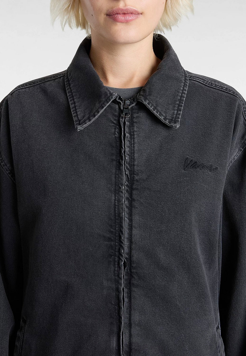 Vans - Pitstop Denim Metal Station Washed Black - Jeans Jacket | Women-Image