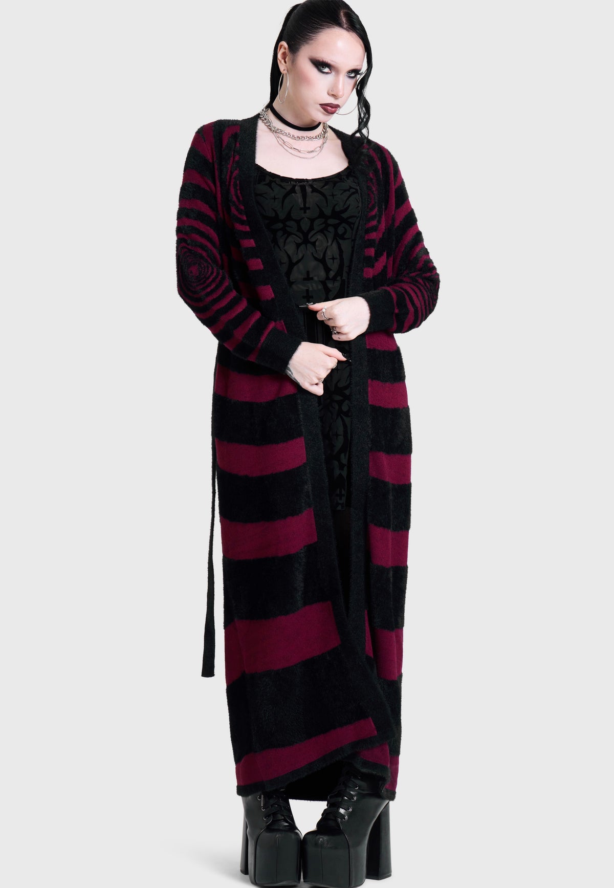 Killstar x Motionless in White Voices Spiral Knit Multi Cardigan
