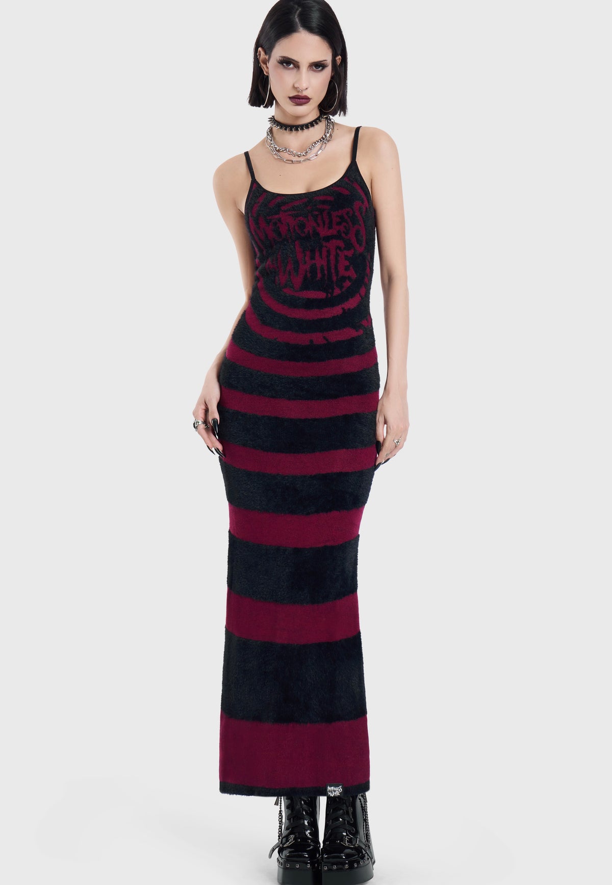 Killstar x Motionless in White Voices Spiral Knit Multi Kleid