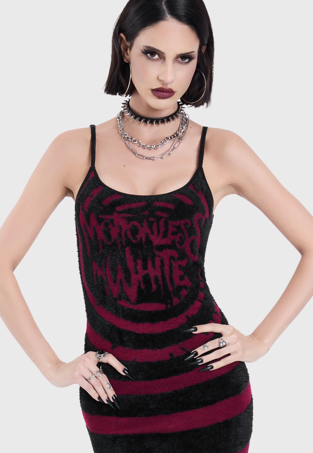 Killstar x Motionless in White Voices Spiral Knit Multi Kleid