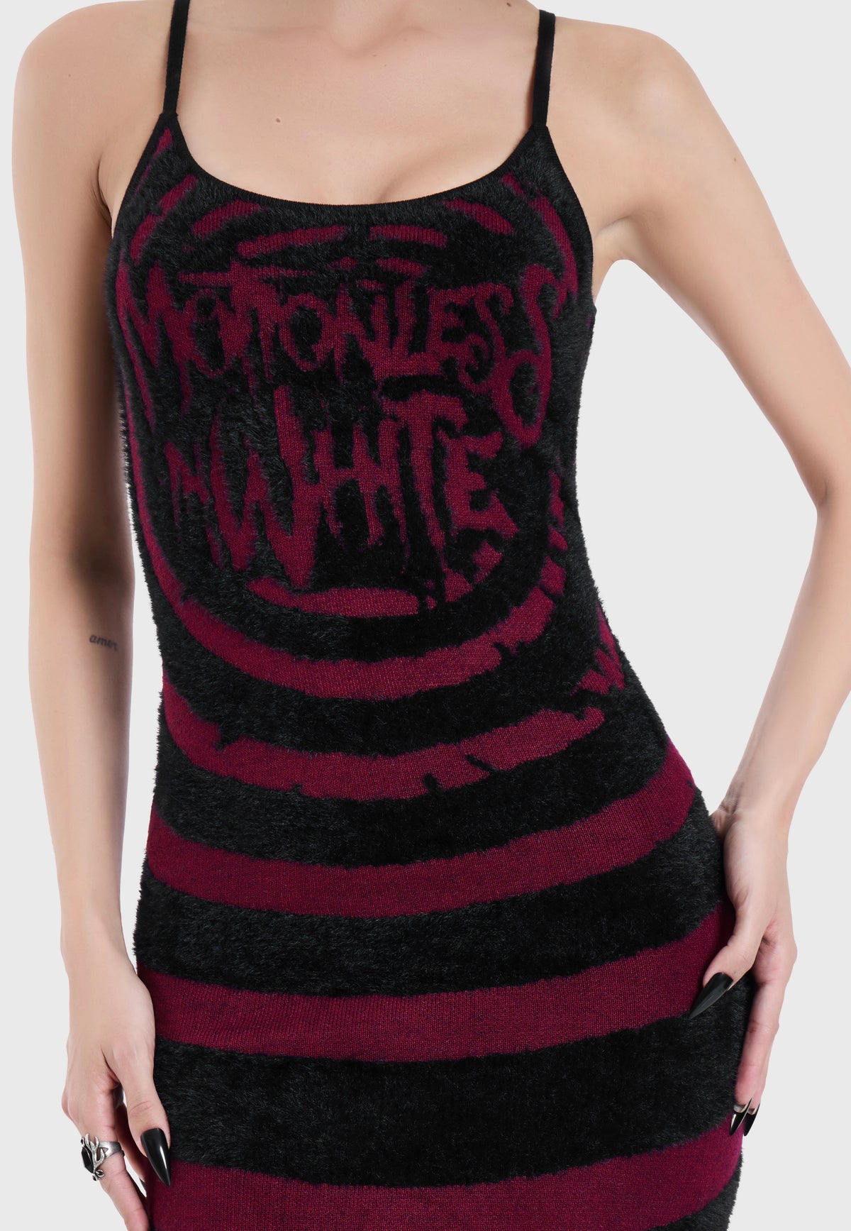 Killstar x Motionless in White Voices Spiral Knit Multi Kleid