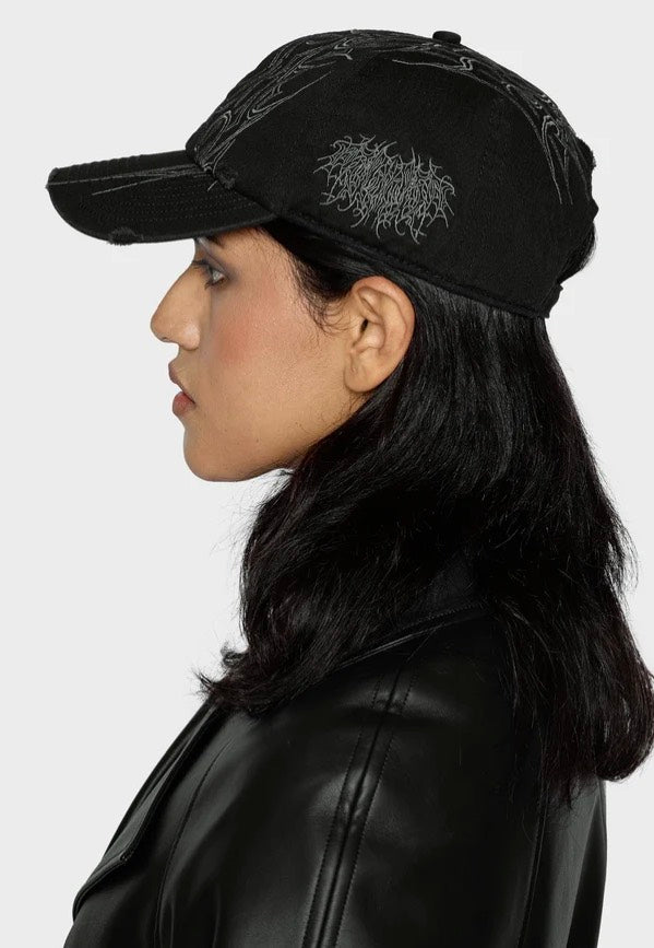 Mary Wyatt Void Distressed Black Cap