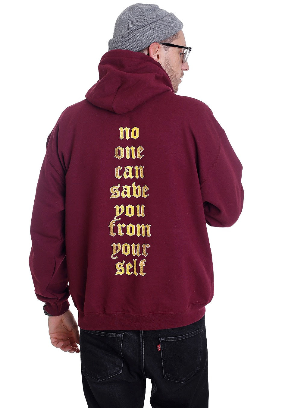 Walls Of Jericho - No One's Safe Maroon - Hoodie | Men-Image