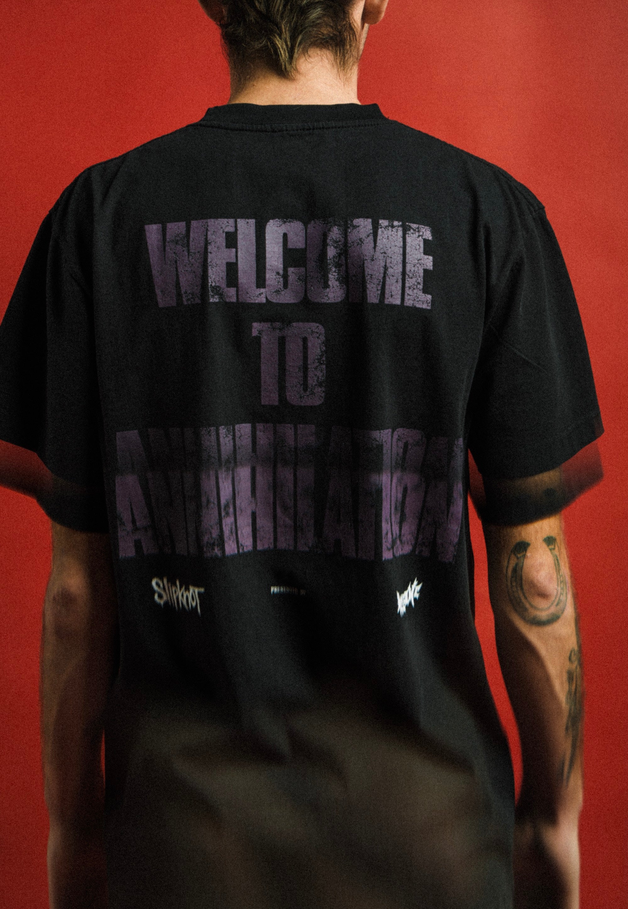 Welcome x Slipknot - Annihilation Boxy Garment-Dyed Black - T