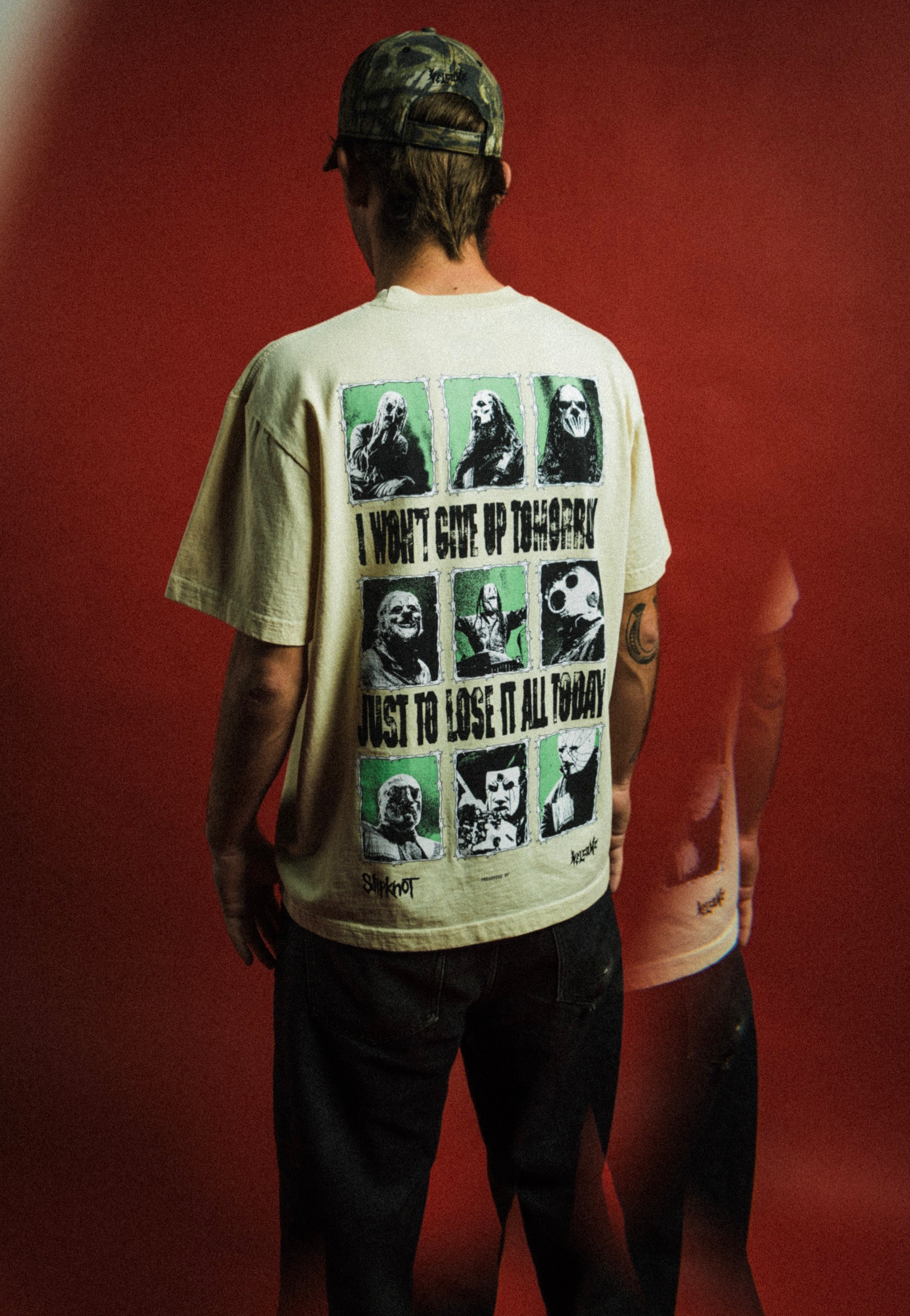 Welcome x Slipknot - Tomorrow Boxy Garment-Dyed Bone - T-Shirt