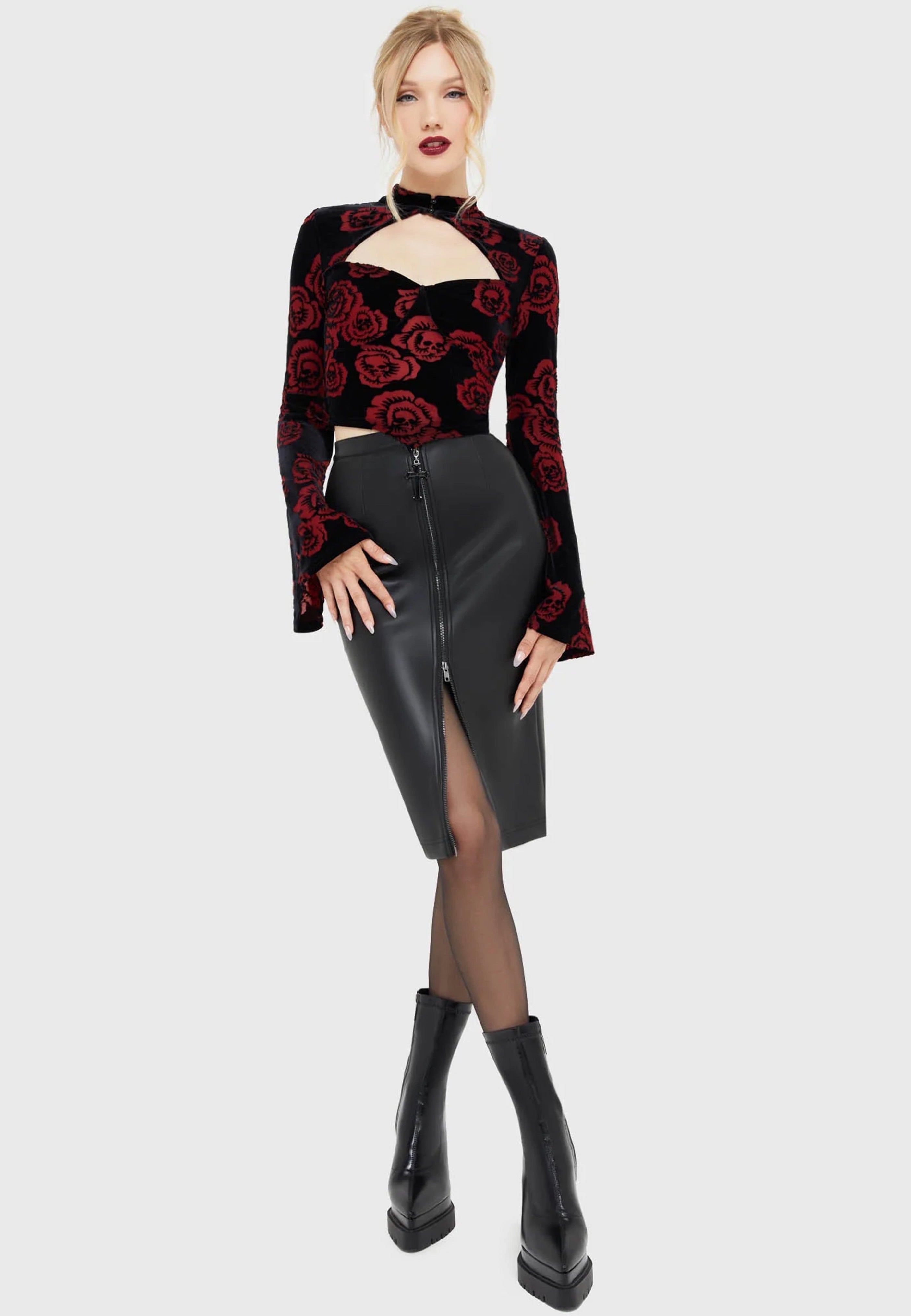 Killstar - Wicked Wisteria Black - Skirt | Women-Image