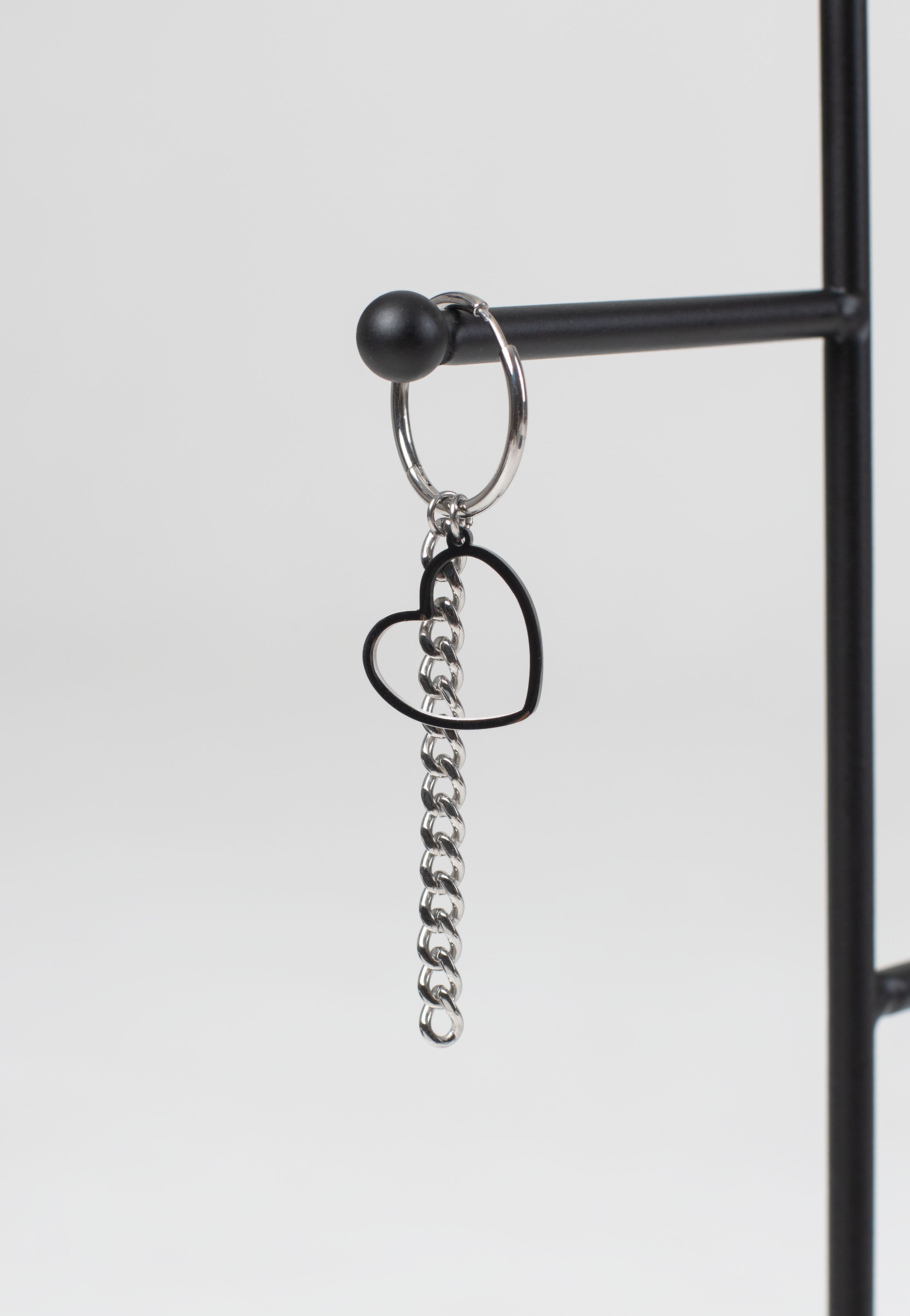 Wildcat - 2 Coloured Heart Silver - Earrings | Neutral-Image