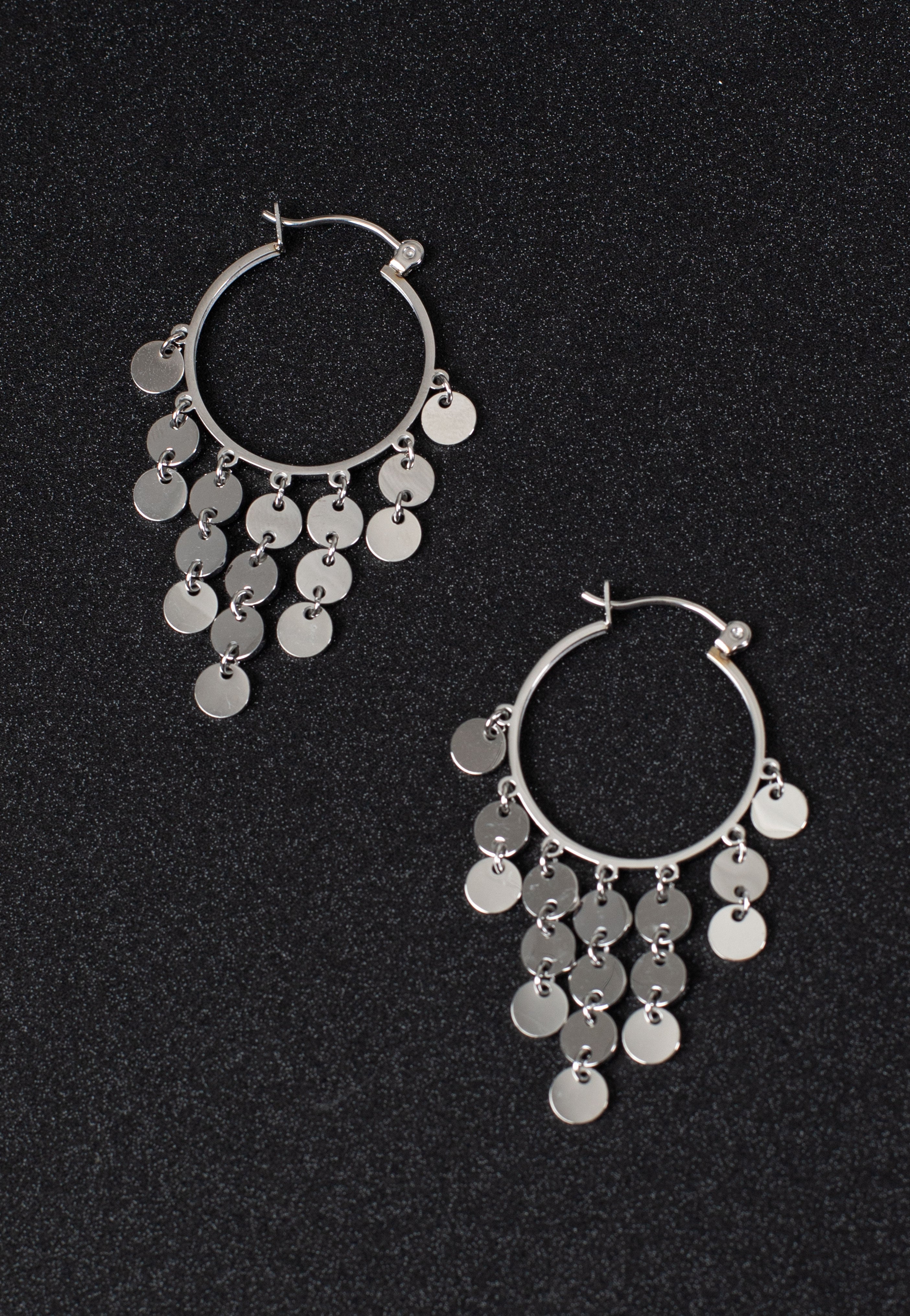 Wildcat - Dangling Plate Silver - Earrings | Neutral-Image