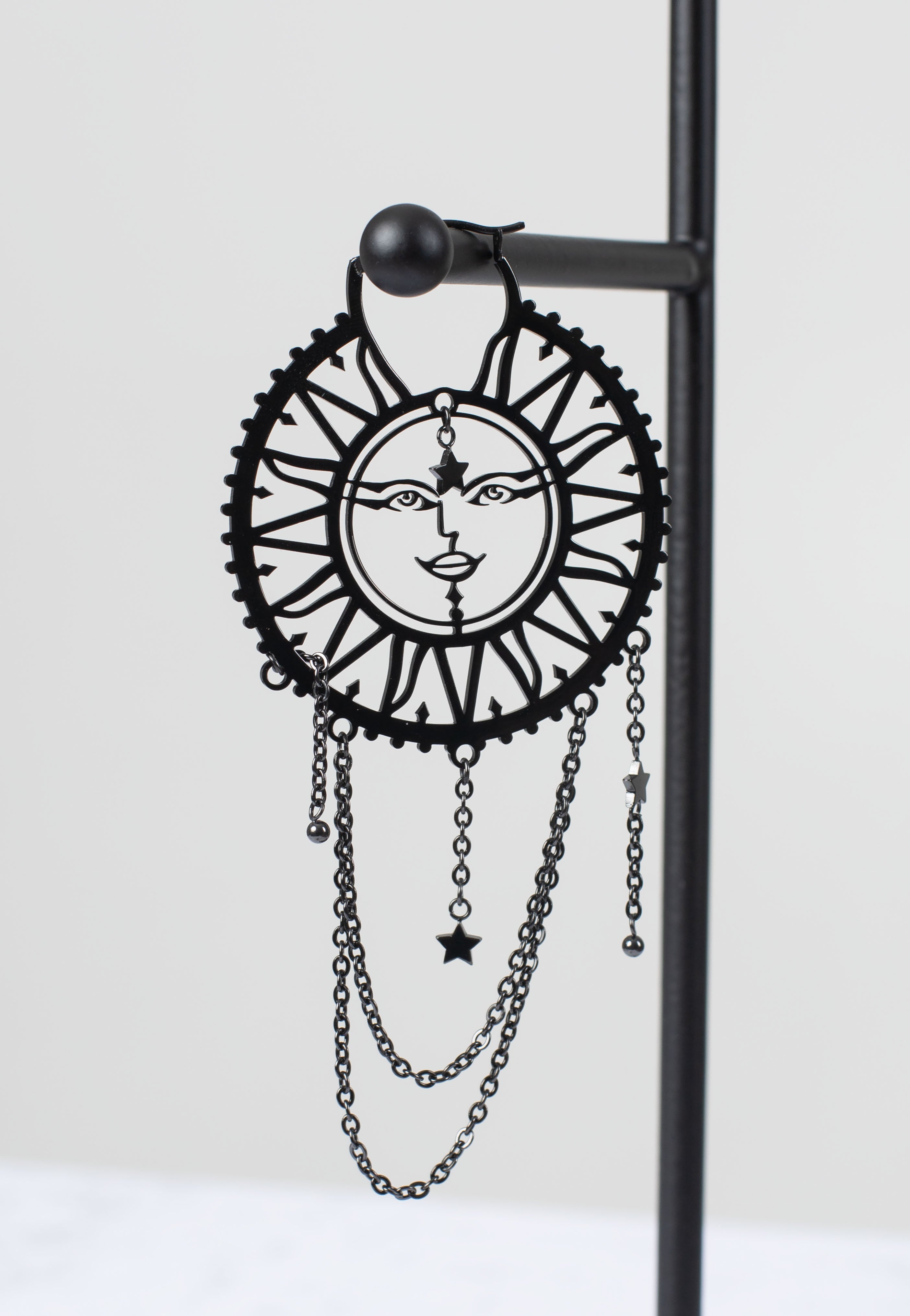 Wildcat - Oldschool Sun Moon Black - Earrings | Neutral-Image