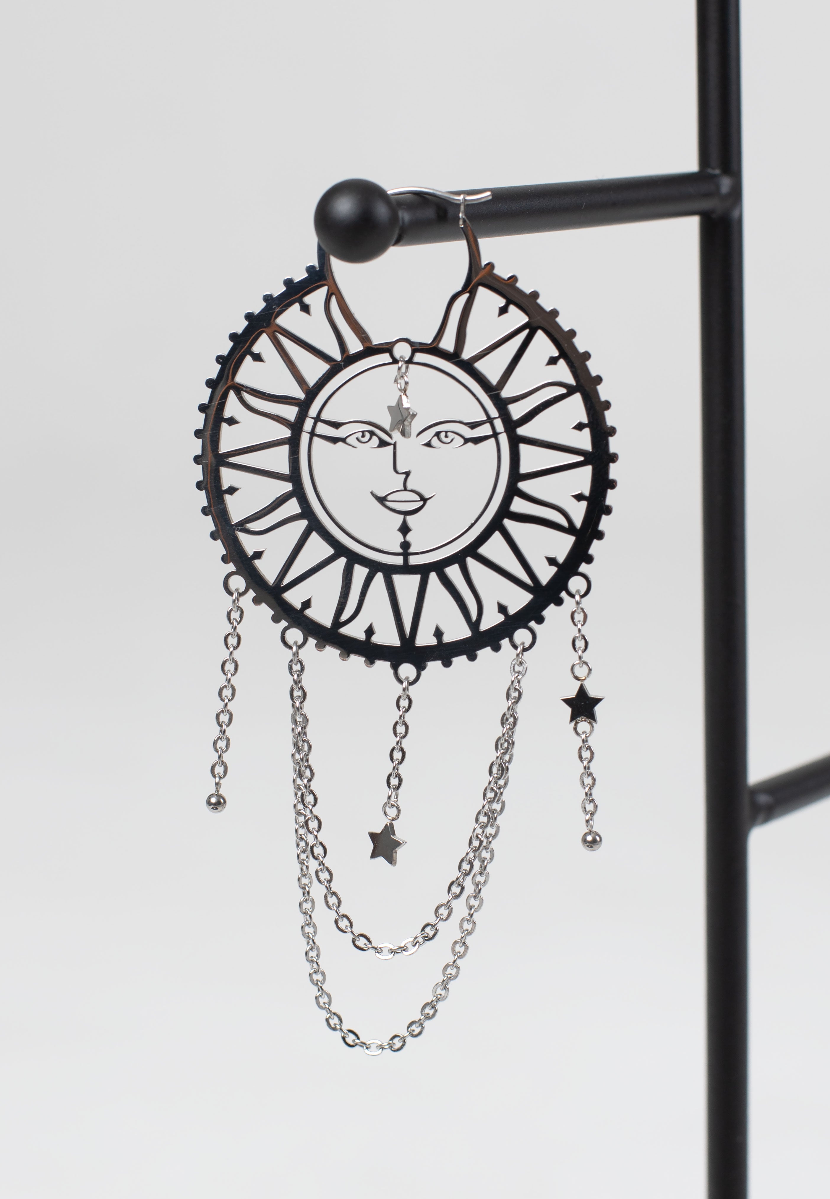 Wildcat - Oldschool Sun Moon Silver - Earrings | Neutral-Image